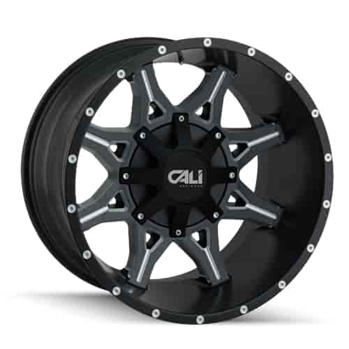 OBNOXIOUS 9107 SATIN BLACK/MILLED SPOKES 20X10 6-135/6-139.7 -19mm 106mm