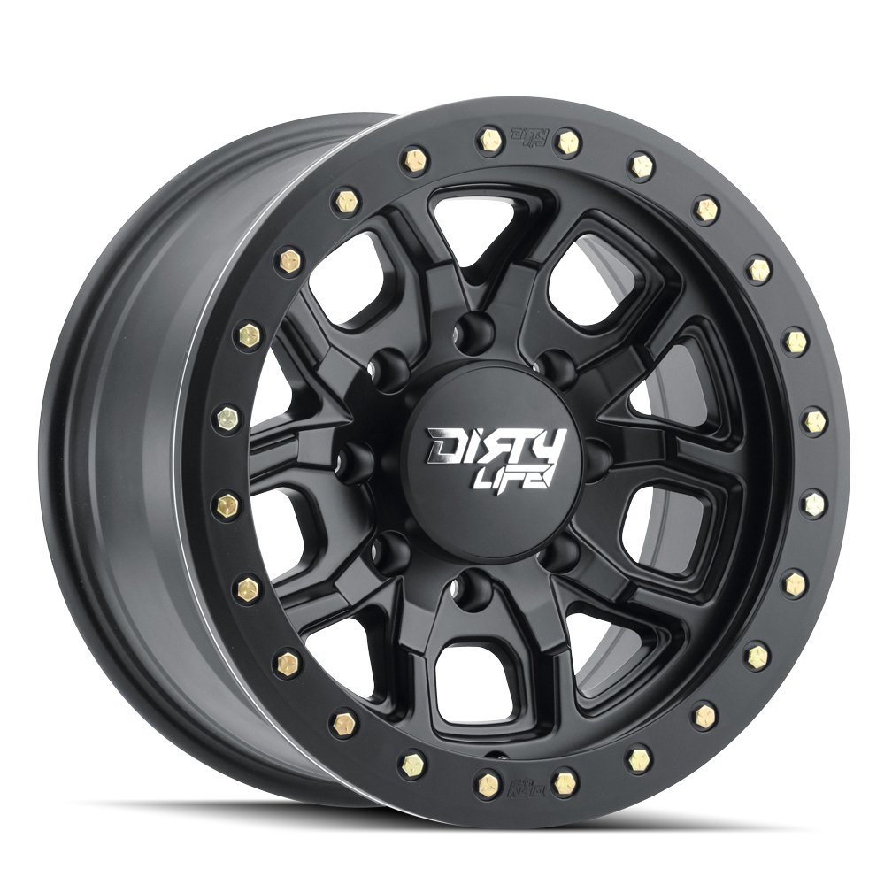 DT-1 9303 Wheel Size: 20 X 9" Bolt Pattern: 8-165.1 [MATTE BLACK W/SIMULATED RING]