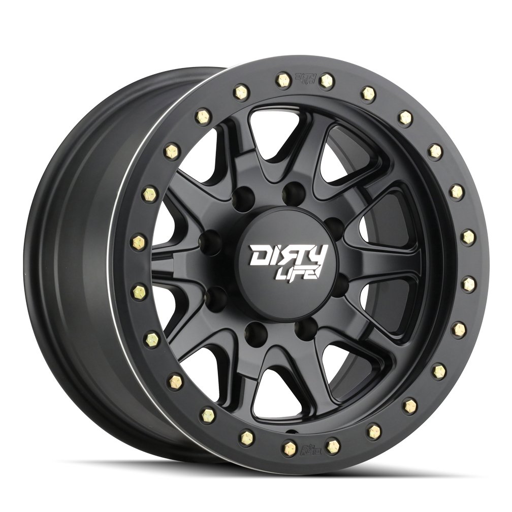 DT-2 9304 Wheel Size: 17 X 9" Bolt Pattern: 6-135 [MATTE BLACK W/SIMULATED RING]