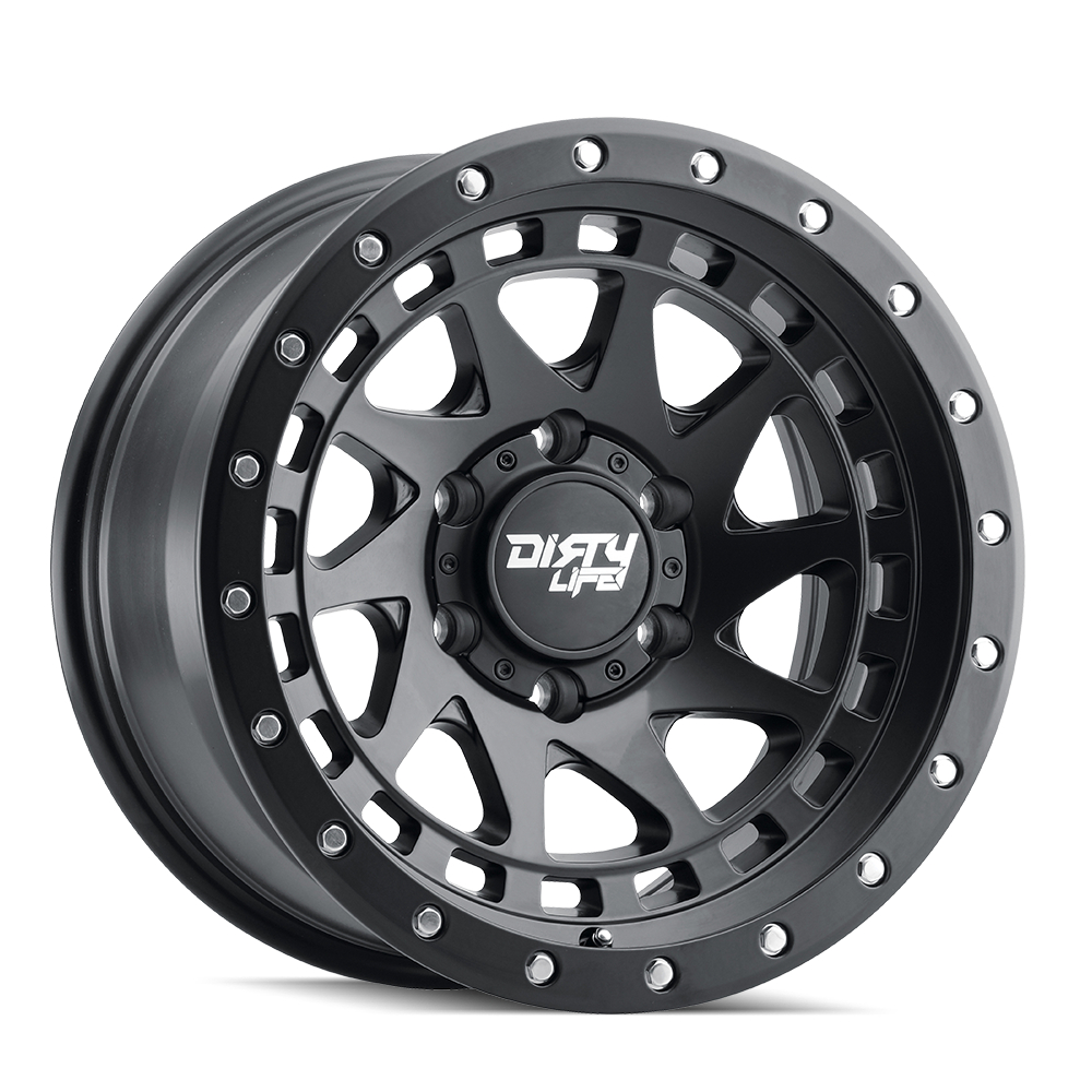 ENIGMA PRO 9311 Wheel Size: 17 X 9" Bolt Pattern: 8-165.1 [MATTE BLACK W/SIMULATED RING]