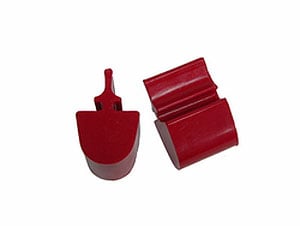 Bump Stop Kit Red Round Top Pull Through Style Pair