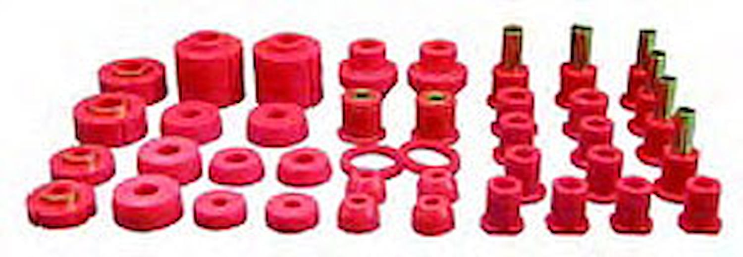 Total Kit Red Incl. Axle Pivot/Body Mounts/Spring And Shackle Front And Rear/Tie Rod Boots