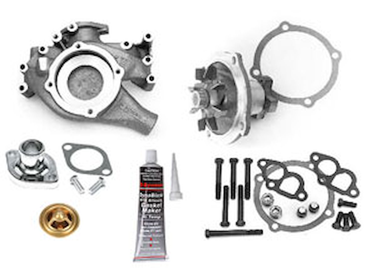 Water Pump & Housing Kit Includes Straight Water Neck