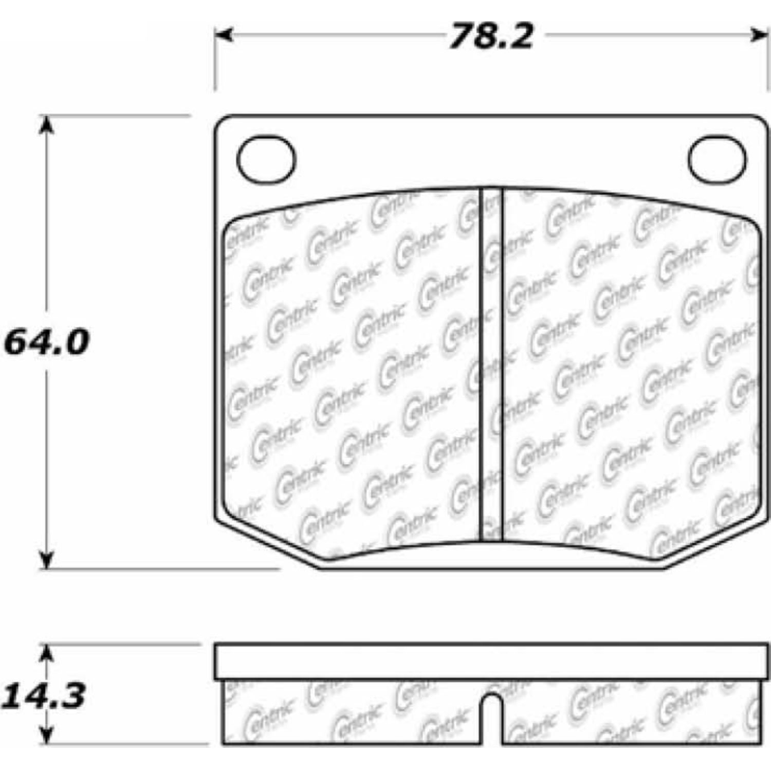 PosiQuiet Semi Met Pads 1959-1986 AC Austin Healey Bentley Ford Lotus Marcos Mercury MG Morgan Rolls