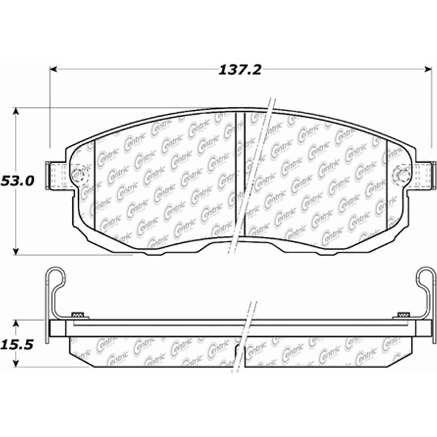 PosiQuiet Semi Met Pads 2002-2015 Infiniti for Nissan Renault fits Altima Cube I35 Maxima Safrane fits Sentra Versa