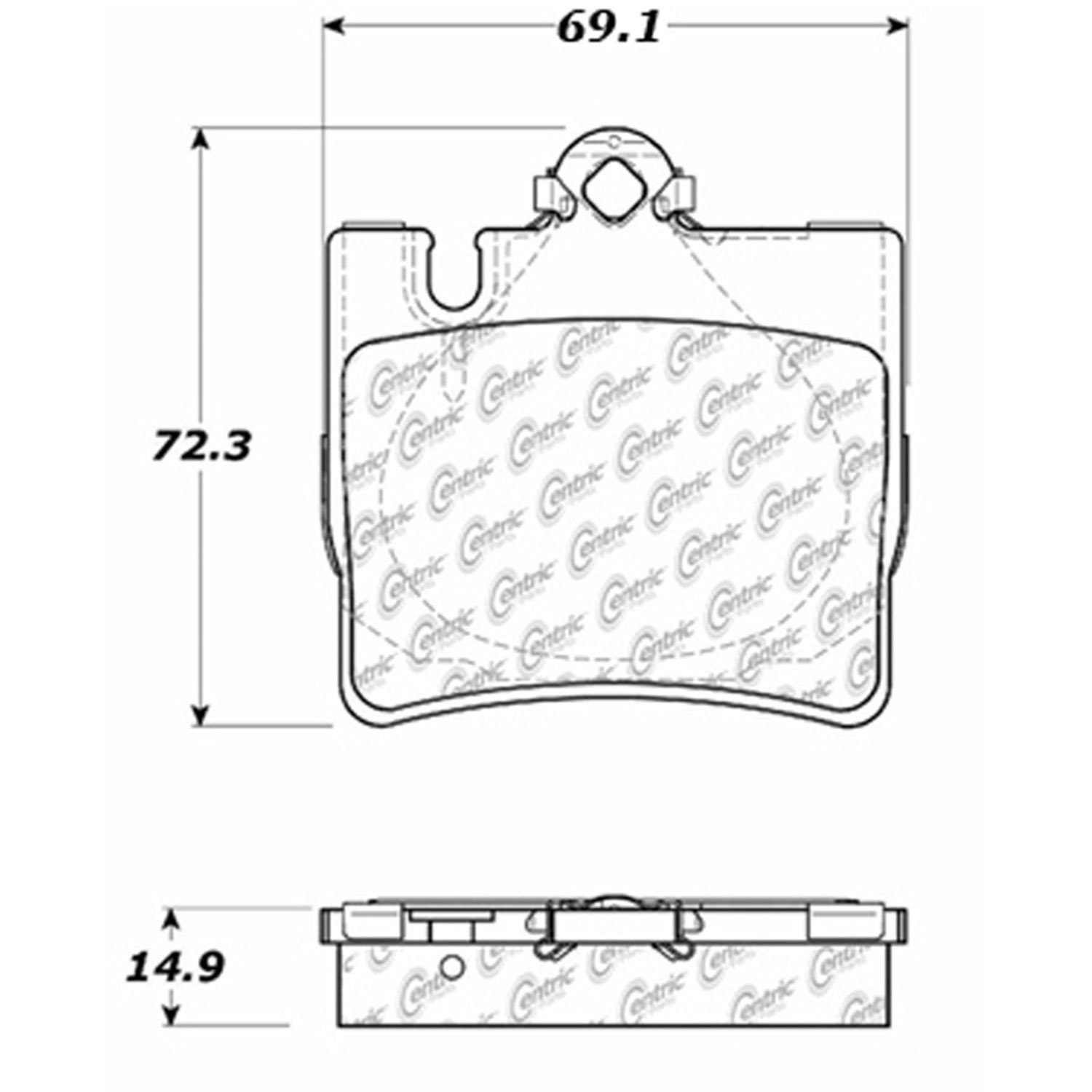 PosiQuiet Semi Met Pads 2000-2003 Mercedes-Benz CL500 CL55 AMG CL600 S430 S500 S55 AMG S600