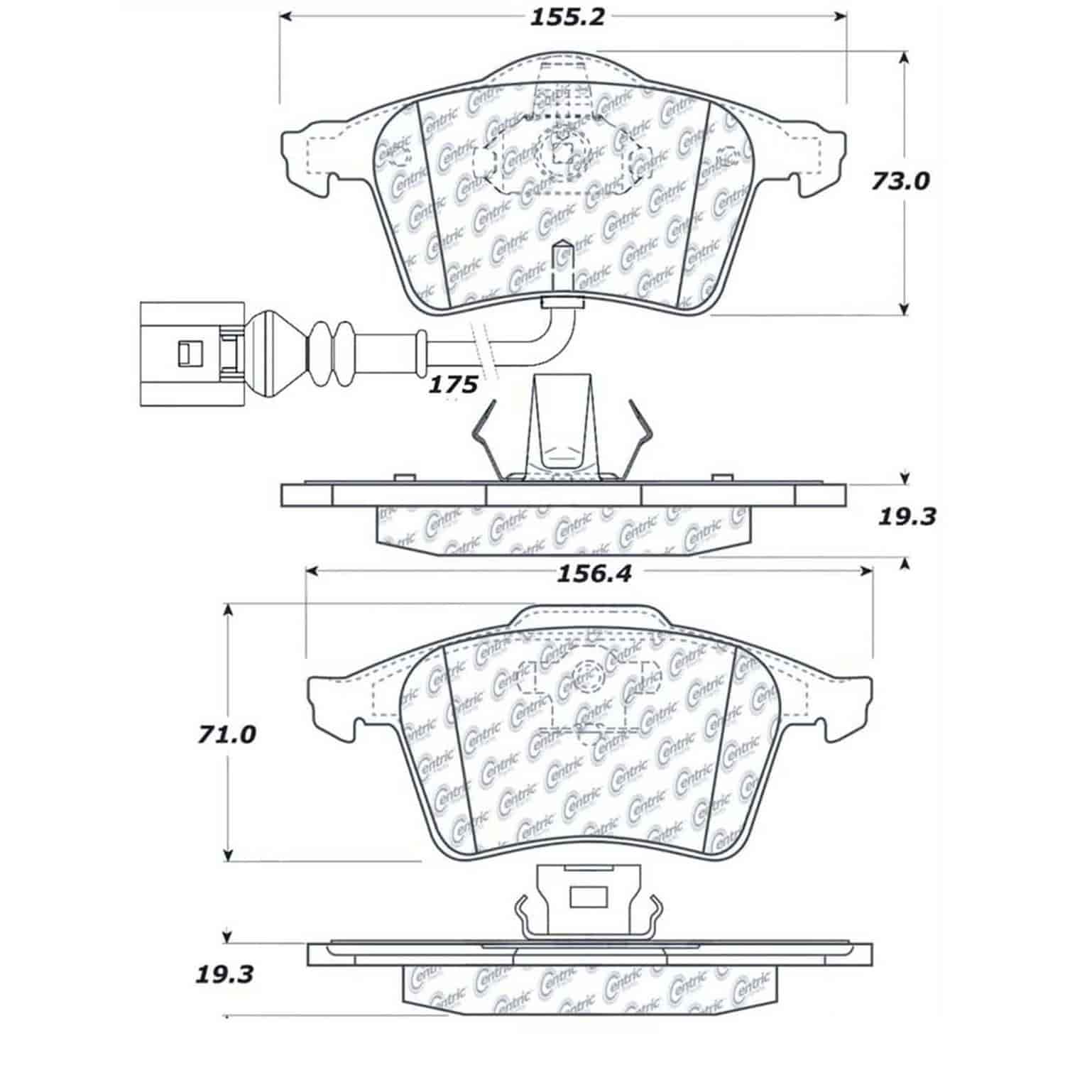 PosiQuiet Semi Met Pads 2006-2012 Seat Volkswagen CC