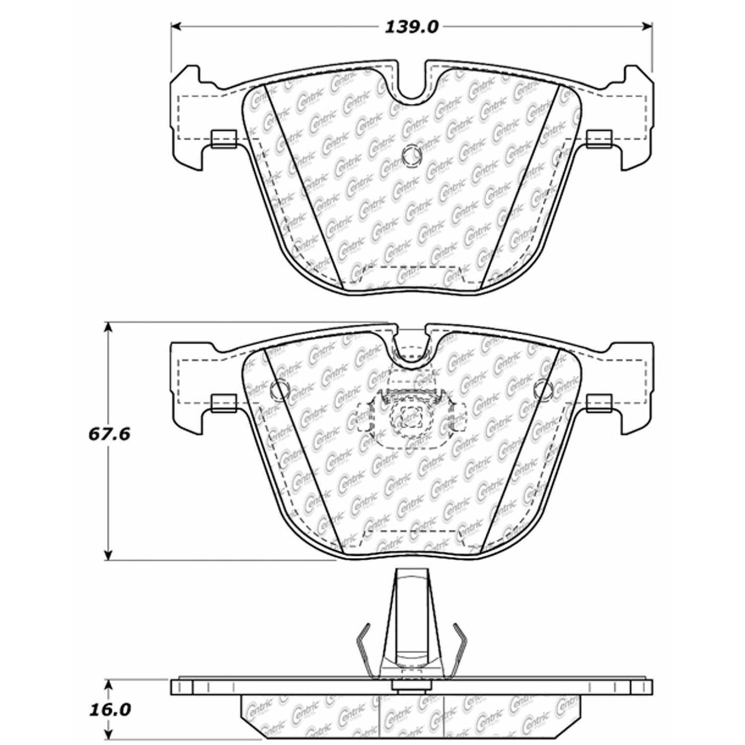 PosiQuiet Semi Met Pads 1998-2013 Bentley BMW Rolls Royce 1 Series M 535i 545i 550i 645Ci 650i 730i