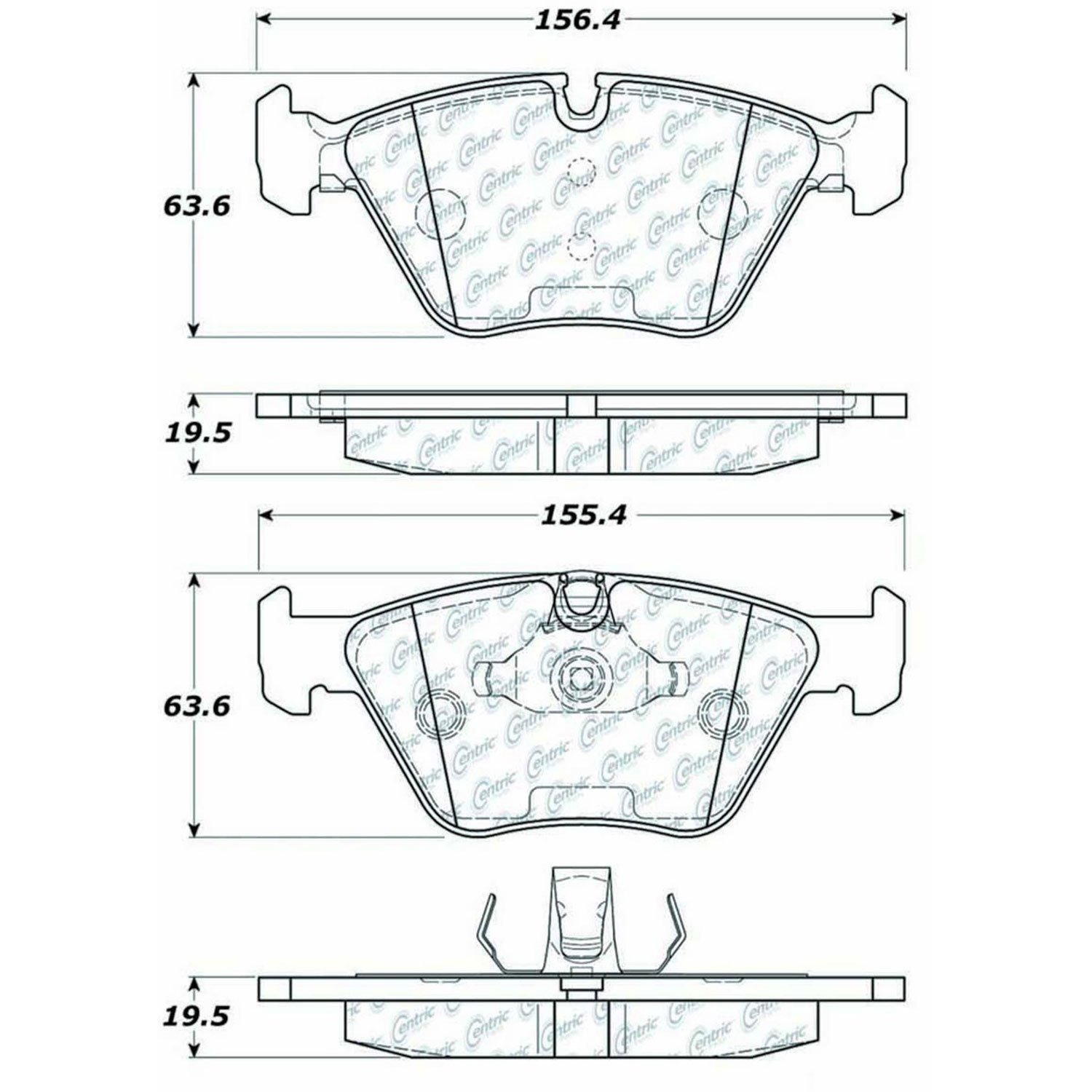 PosiQuiet Semi Met Pads 2006-2008 BMW M3 Z4