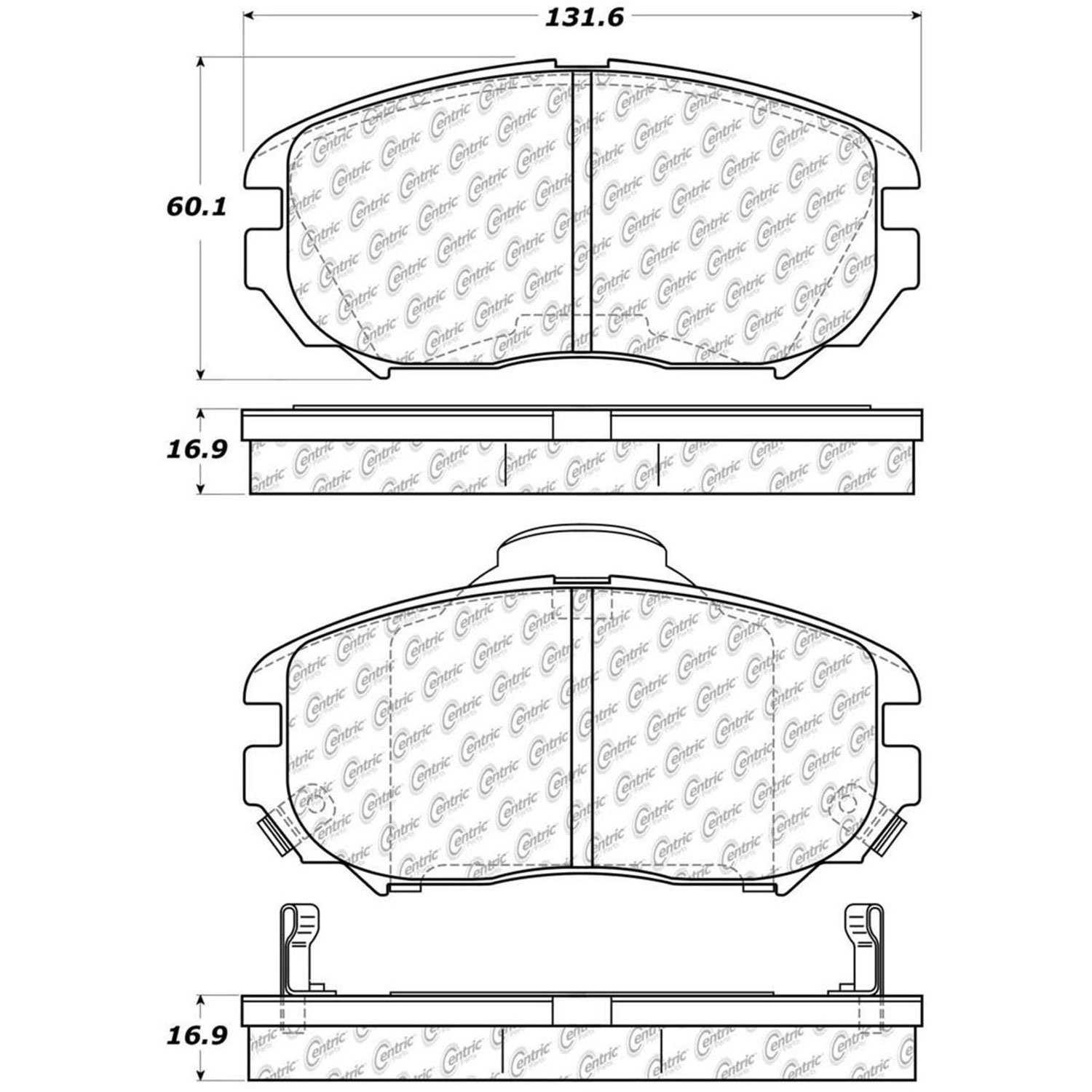 PosiQuiet Semi Met Pads 2005-2011 for Hyundai for Kia Amanti Azera Sonata