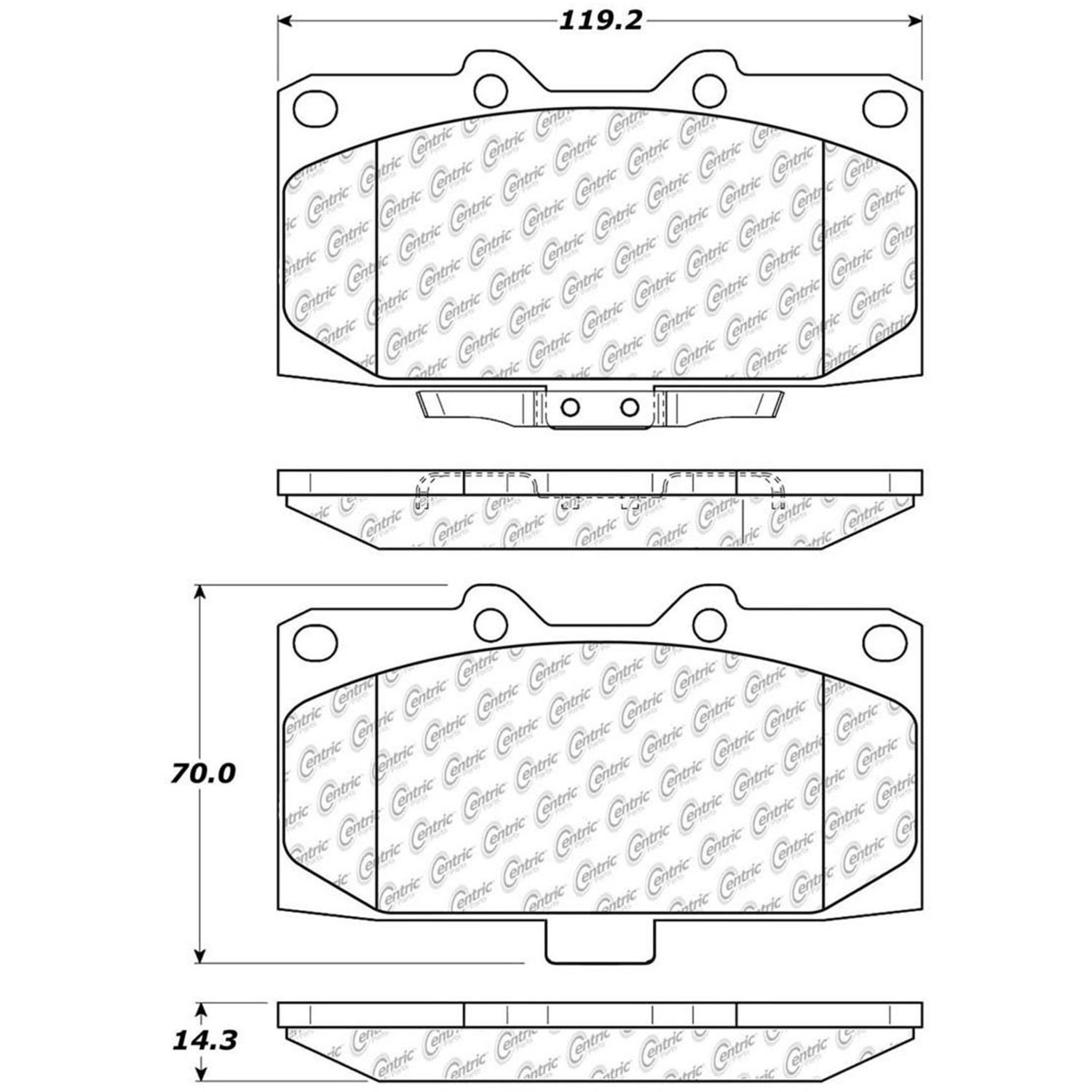 PosiQuiet Semi Met Pads 2006-2007 for Subaru Impreza