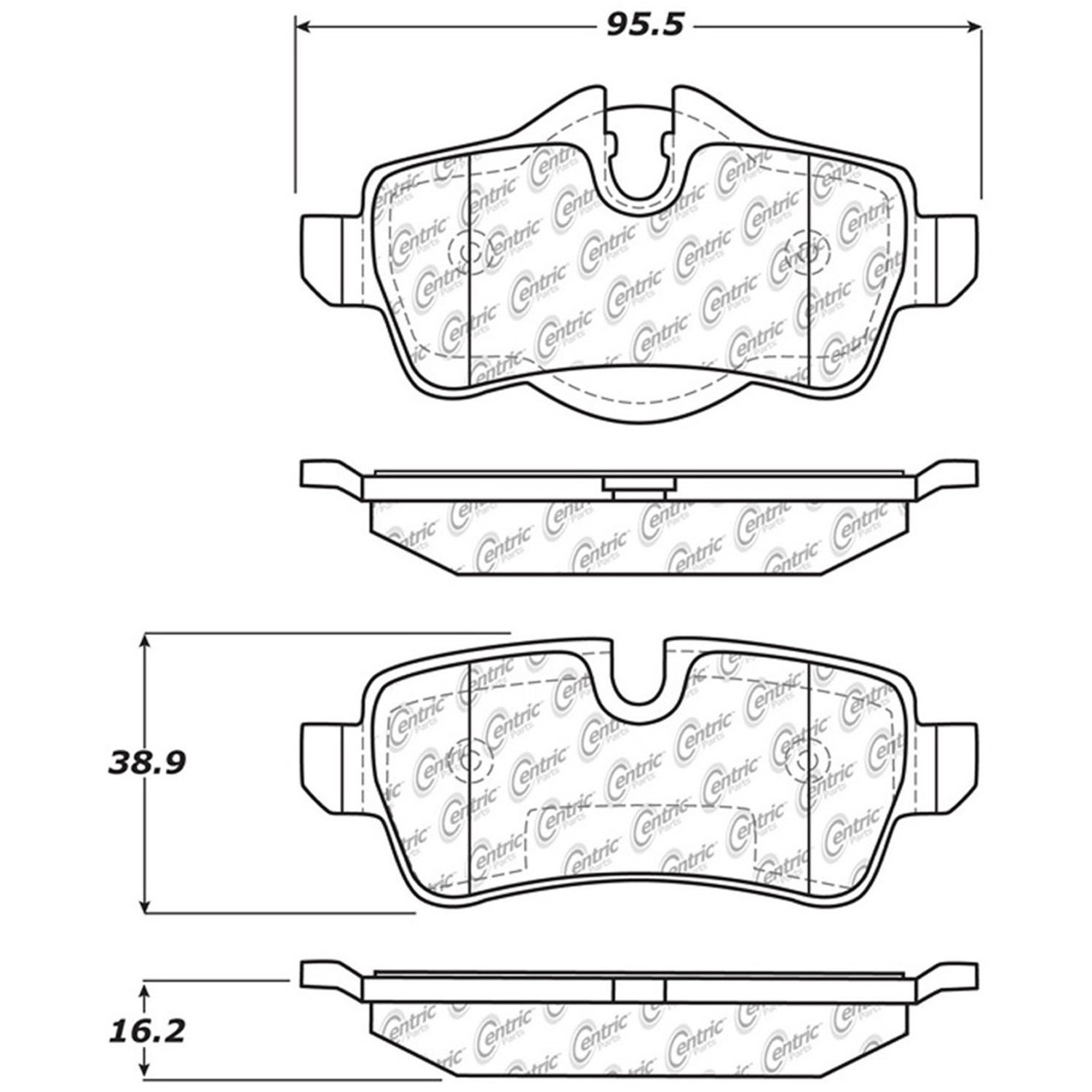 PosiQuiet Semi Met Pads 2007-2015 Mini Cooper