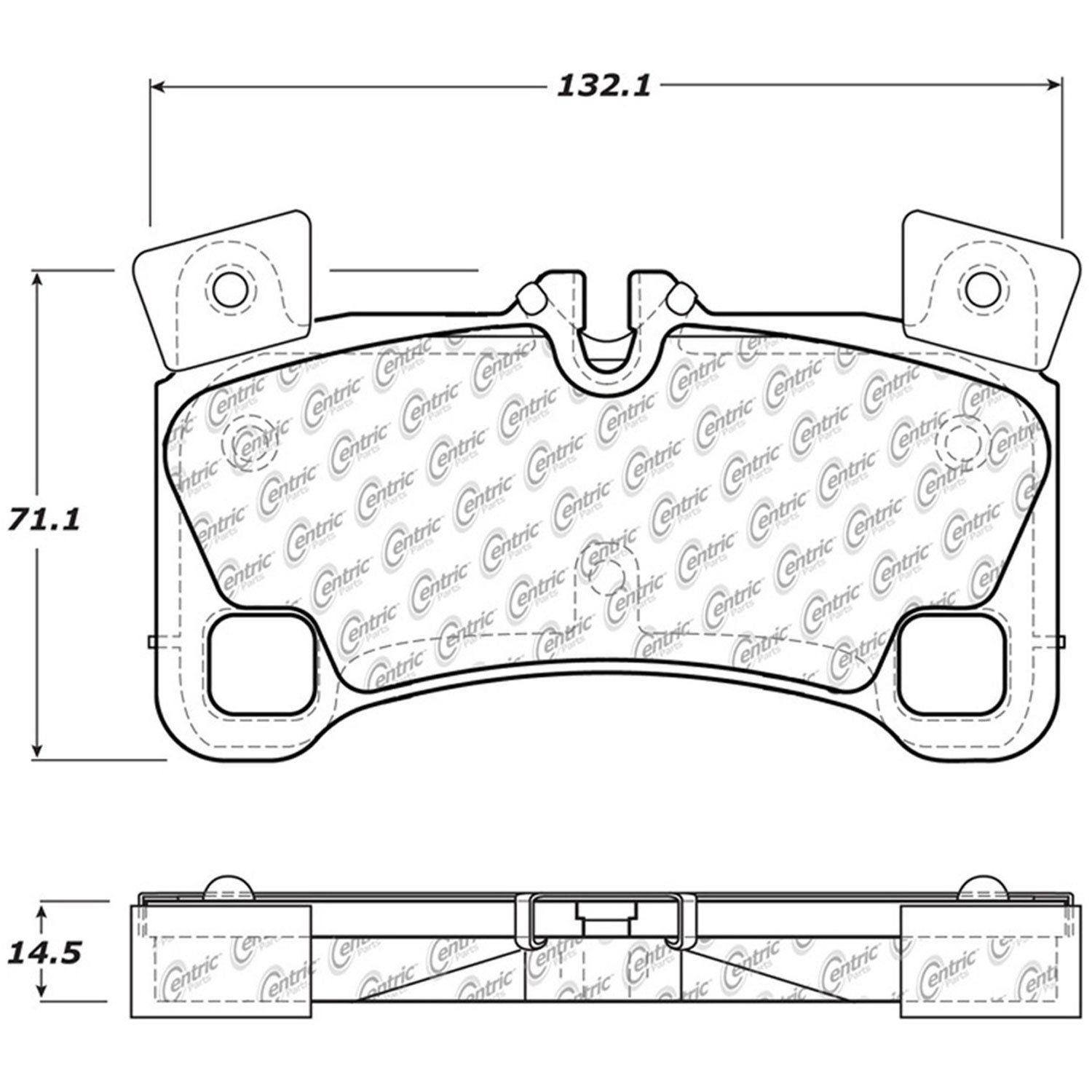 PosiQuiet Semi Met Pads 2008-2009 Porsche Volkswagen Cayenne Touareg