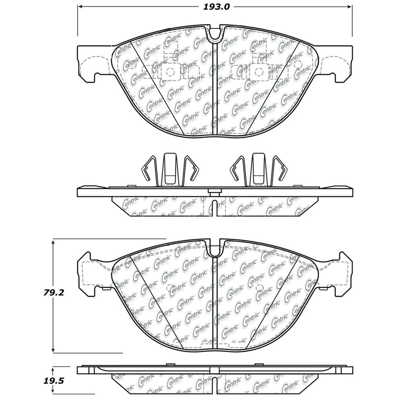 PosiQuiet Semi Met Pads 2010-2015 BMW X5 X6