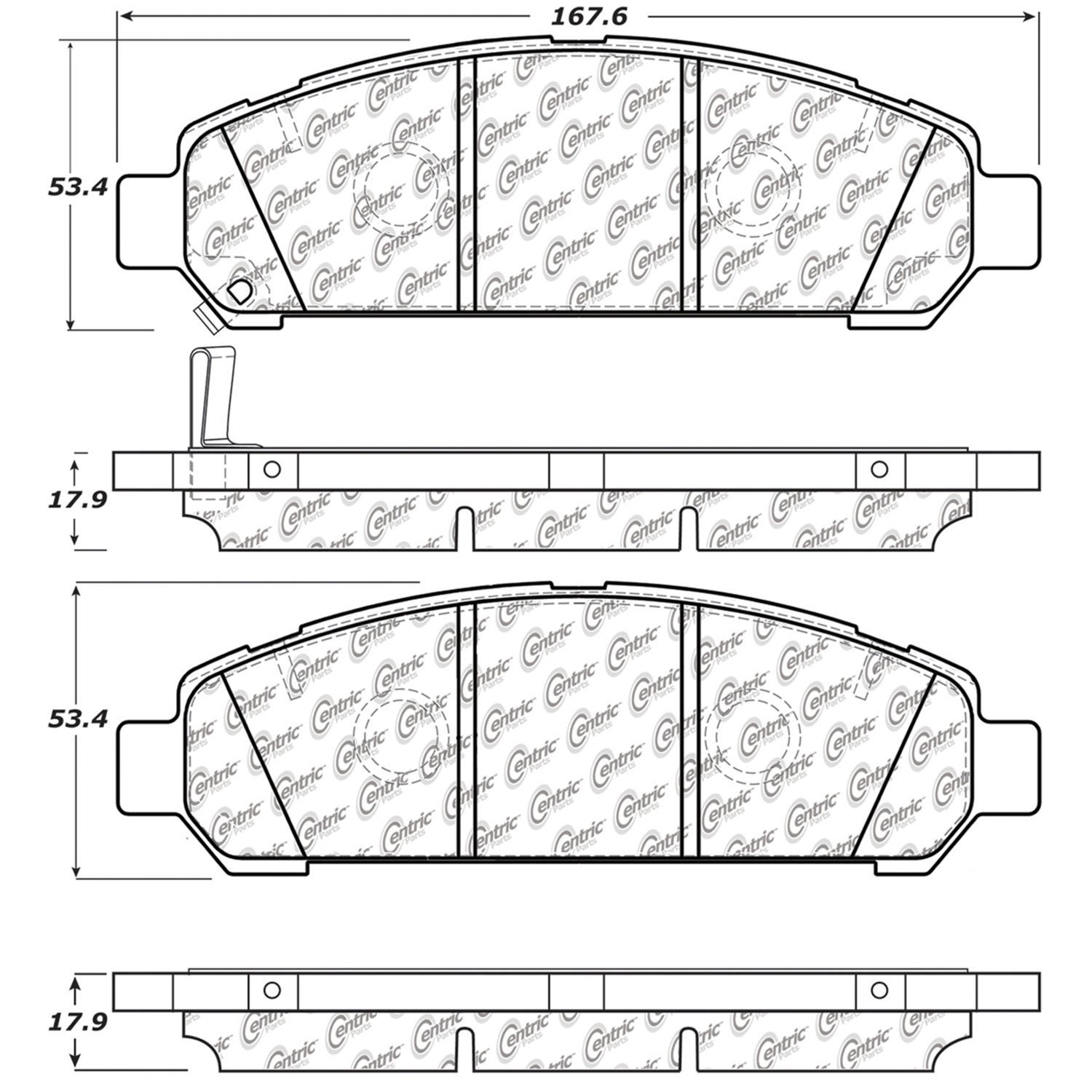 PosiQuiet Semi Met Pads 2009-2013 Toyota Venza