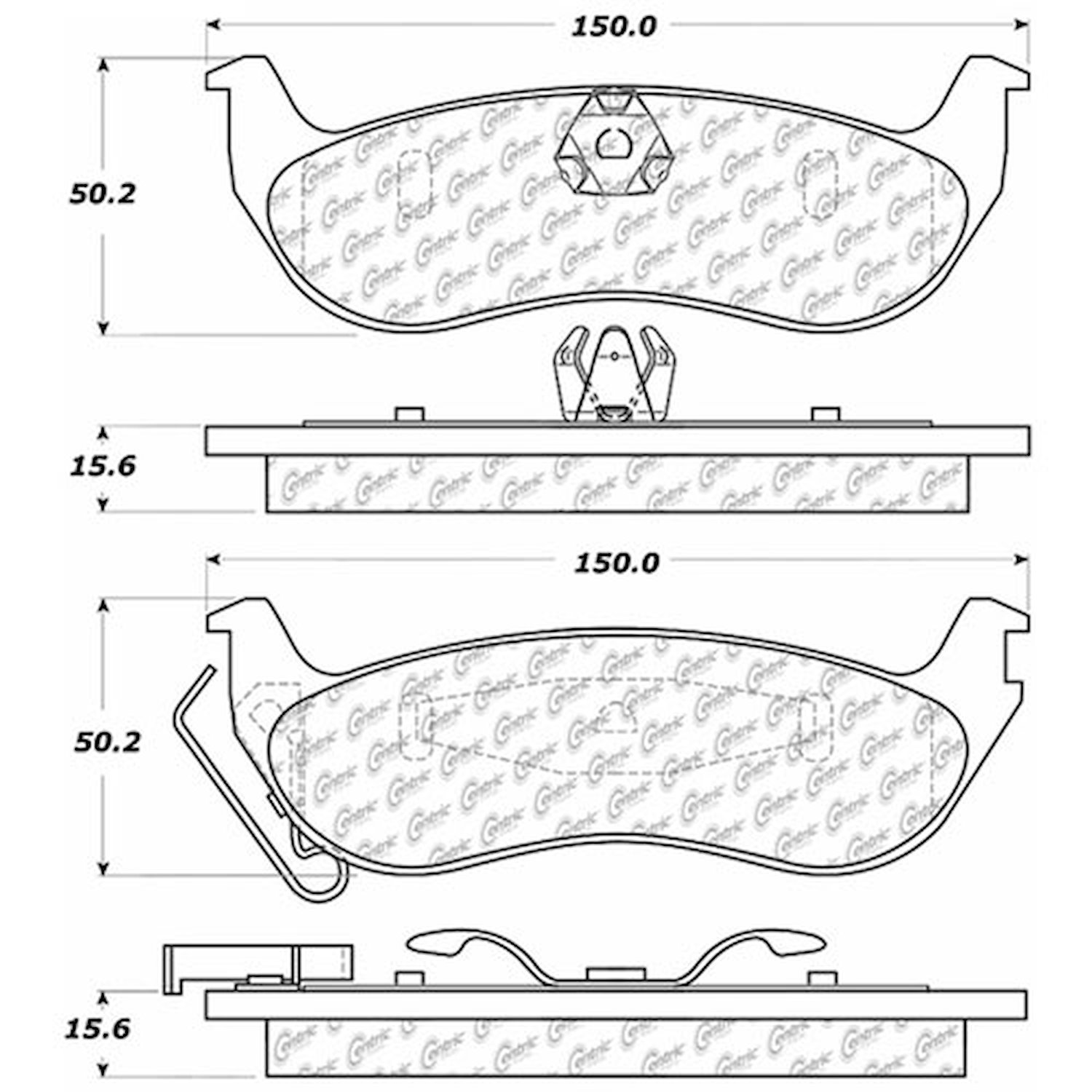 PosiQuiet Ceramic Pads 2003-2011 Ford Lincoln Mercury Crown Victoria Grand Marquis Marauder Ranger Town Car