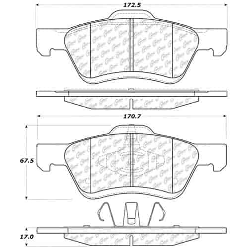 PosiQuiet Ceramic Pads 2008-2012 Ford Mazda Mercury Escape