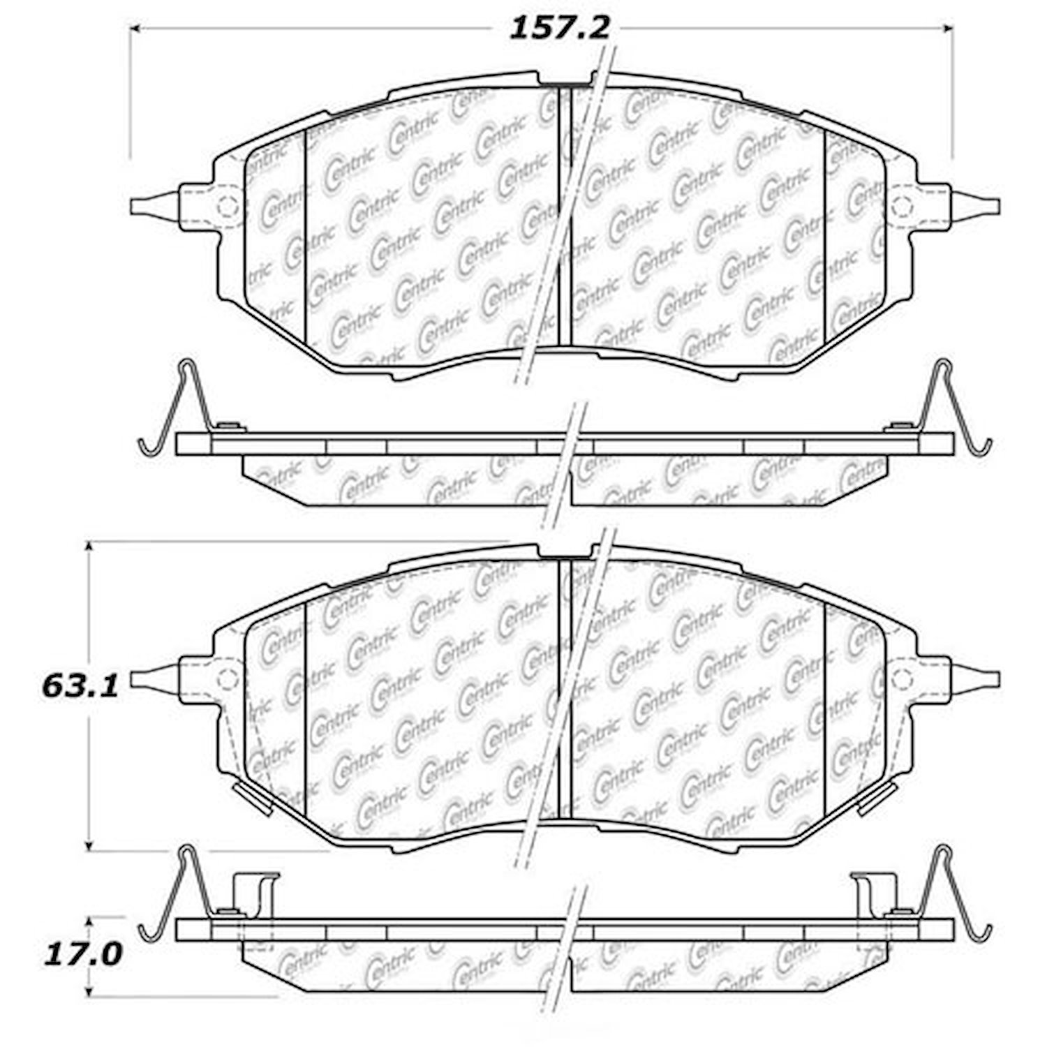 PosiQuiet Ceramic Pads 2005-2015 for Subaru B9 Tribeca Forester Legacy Outback Tribeca WRX