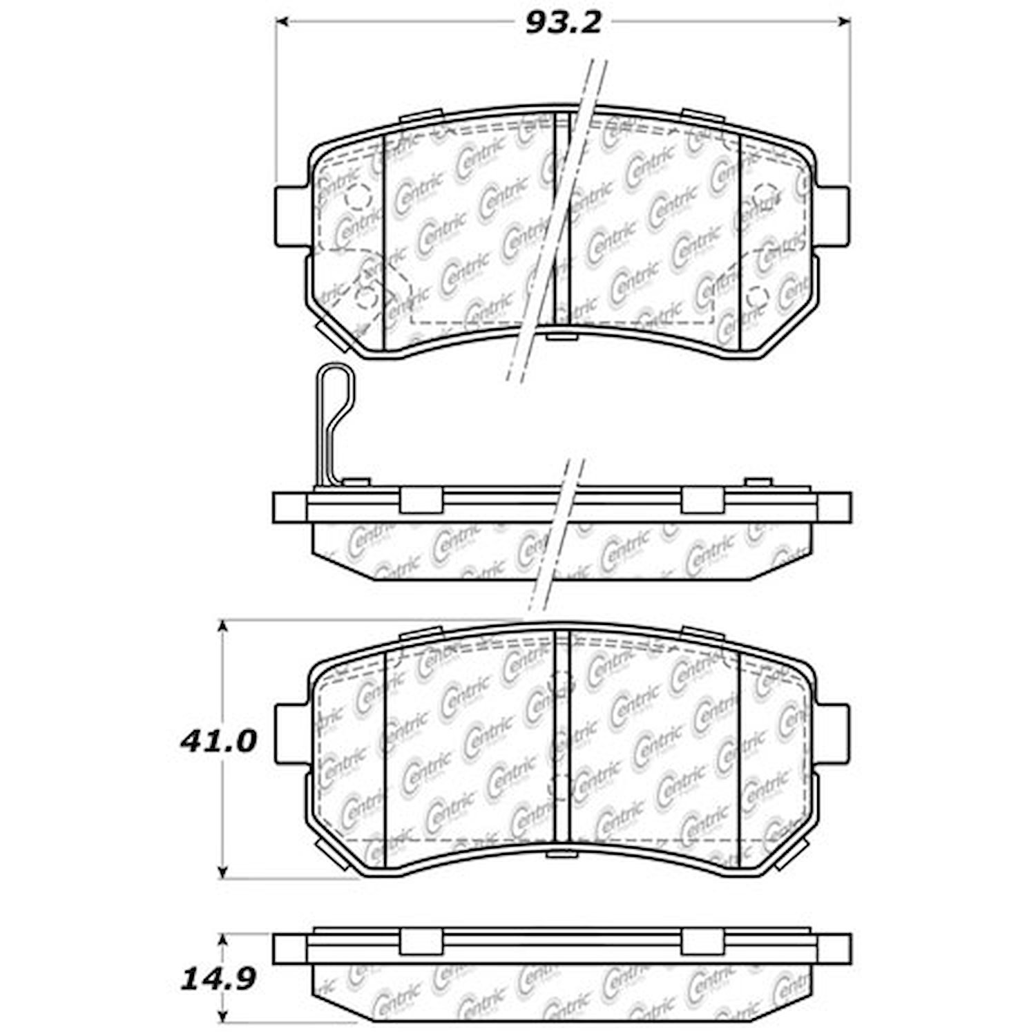 PosiQuiet Ceramic Pads 2016-2016 for Hyundai Tucson Fuel Cell