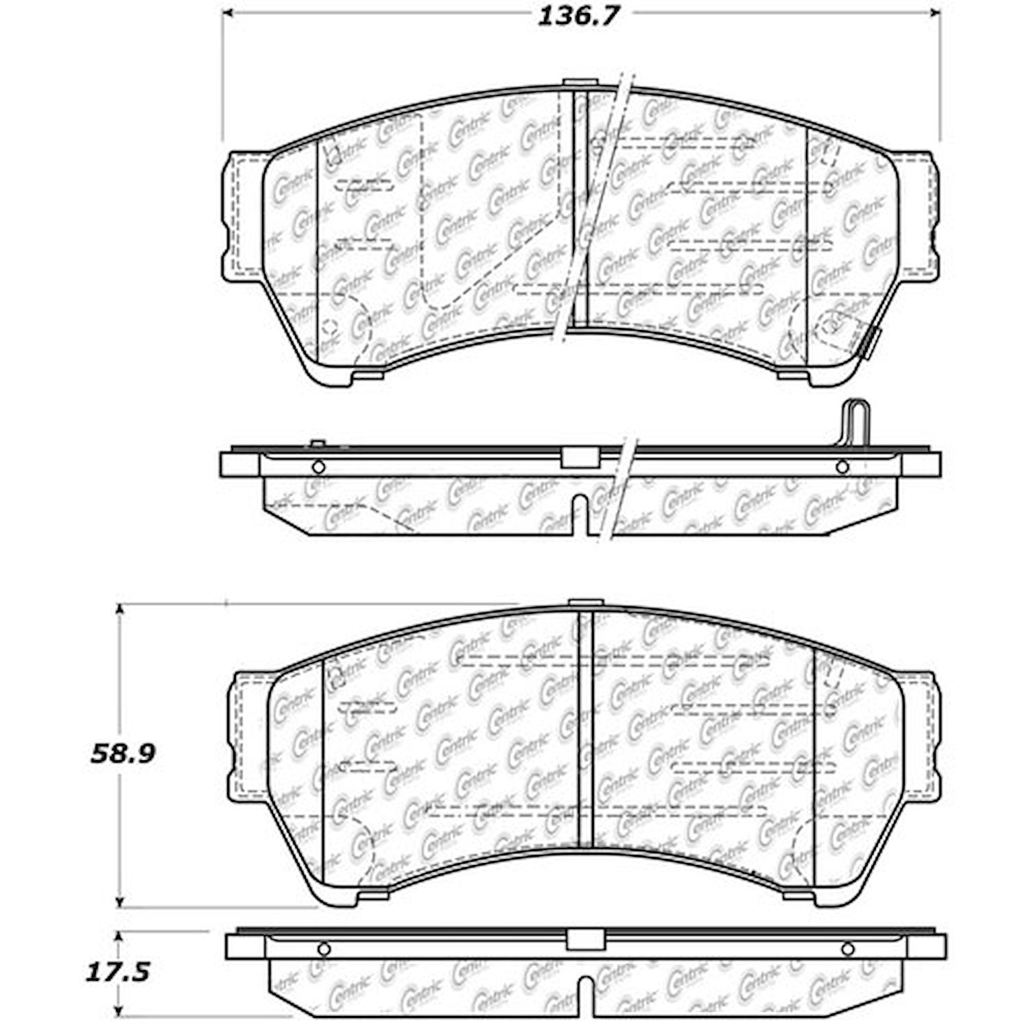 PosiQuiet Ceramic Pads 2006-2013 Ford Lincoln Mazda Mercury 6 Fusion Milan MKZ Zephyr