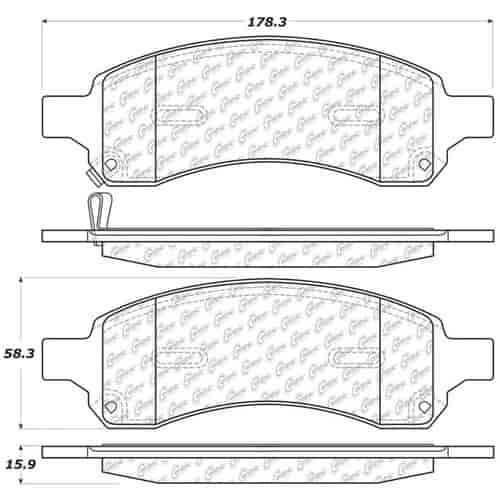 PosiQuiet Ceramic Pads 2007-2016 Buick Chevrolet GMC Acadia Enclave Traverse