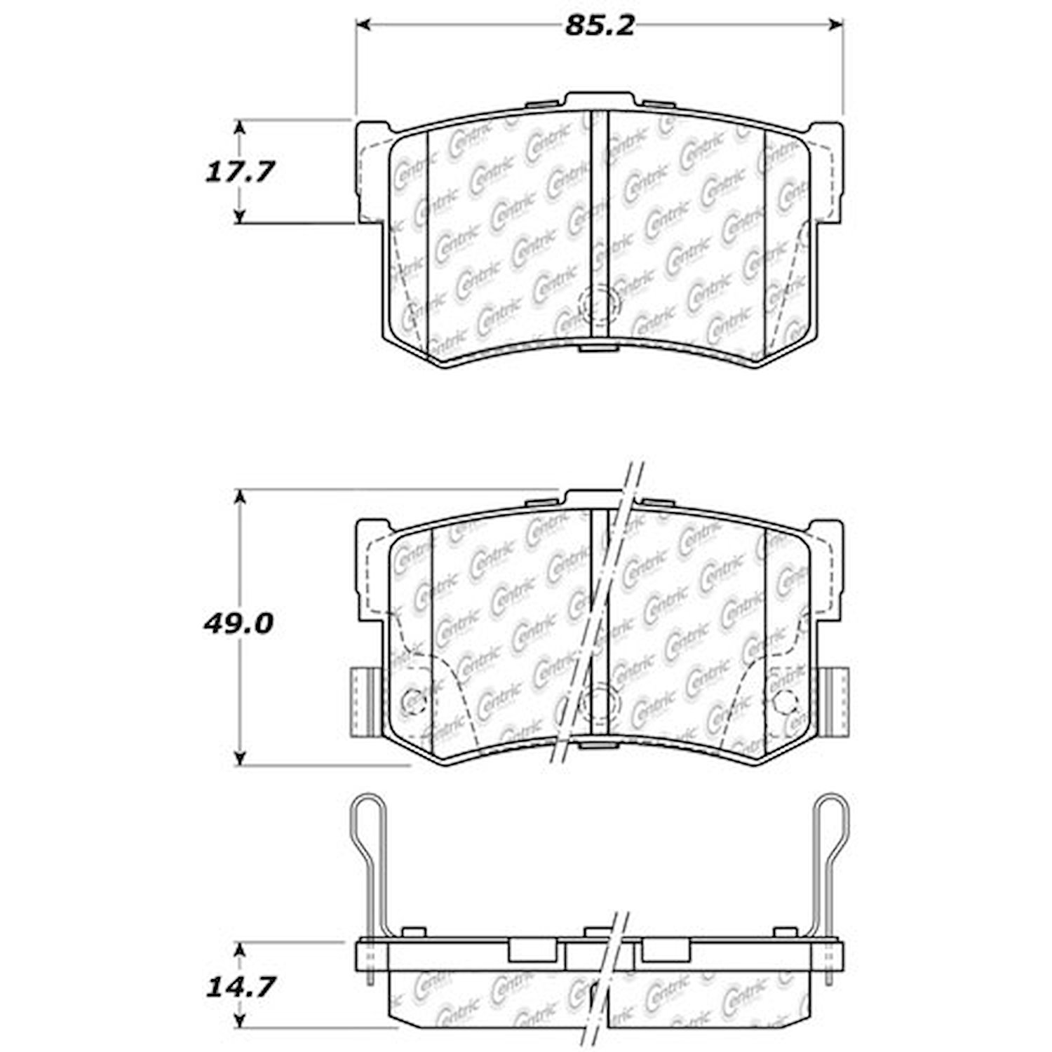 PosiQuiet Ceramic Pads 1994-1998 for Hyundai Sonata