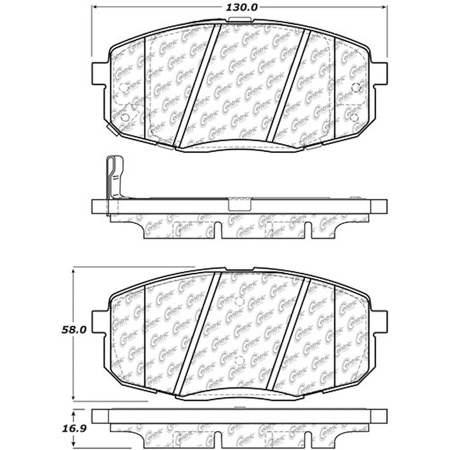 PosiQuiet Ceramic Pads 2009-2013 for Hyundai for Kia Elantra Forte Forte Koup Forte5