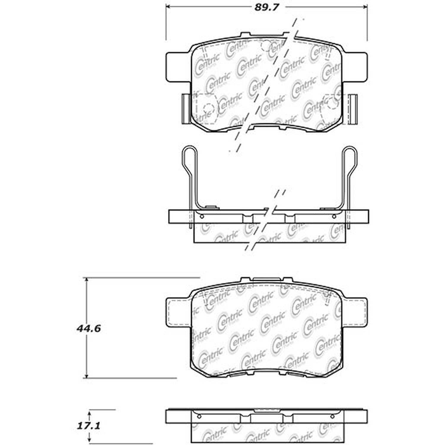 PosiQuiet Ceramic Pads 2011-2015 Acura Honda Accord TSX