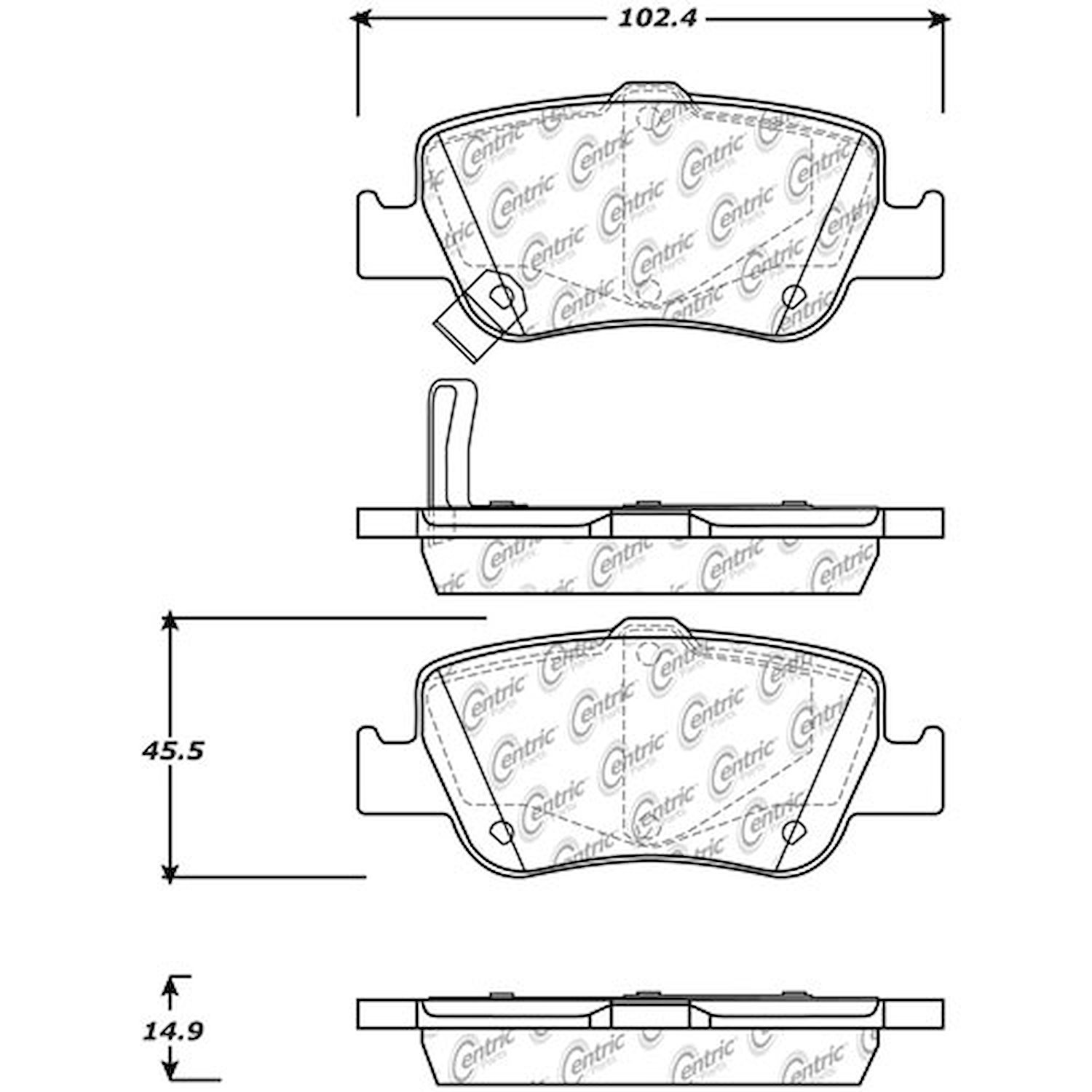 PosiQuiet Ceramic Pads 2009-2014 Toyota Corolla