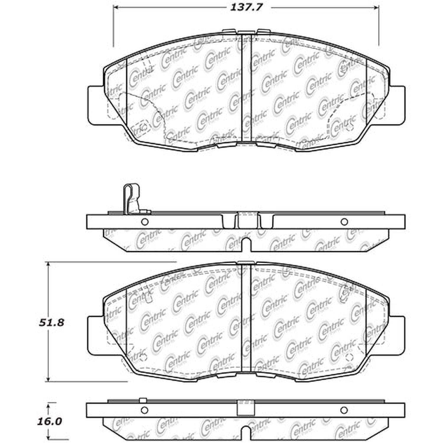 PosiQuiet Ceramic Pads 2012-2015 Honda Civic