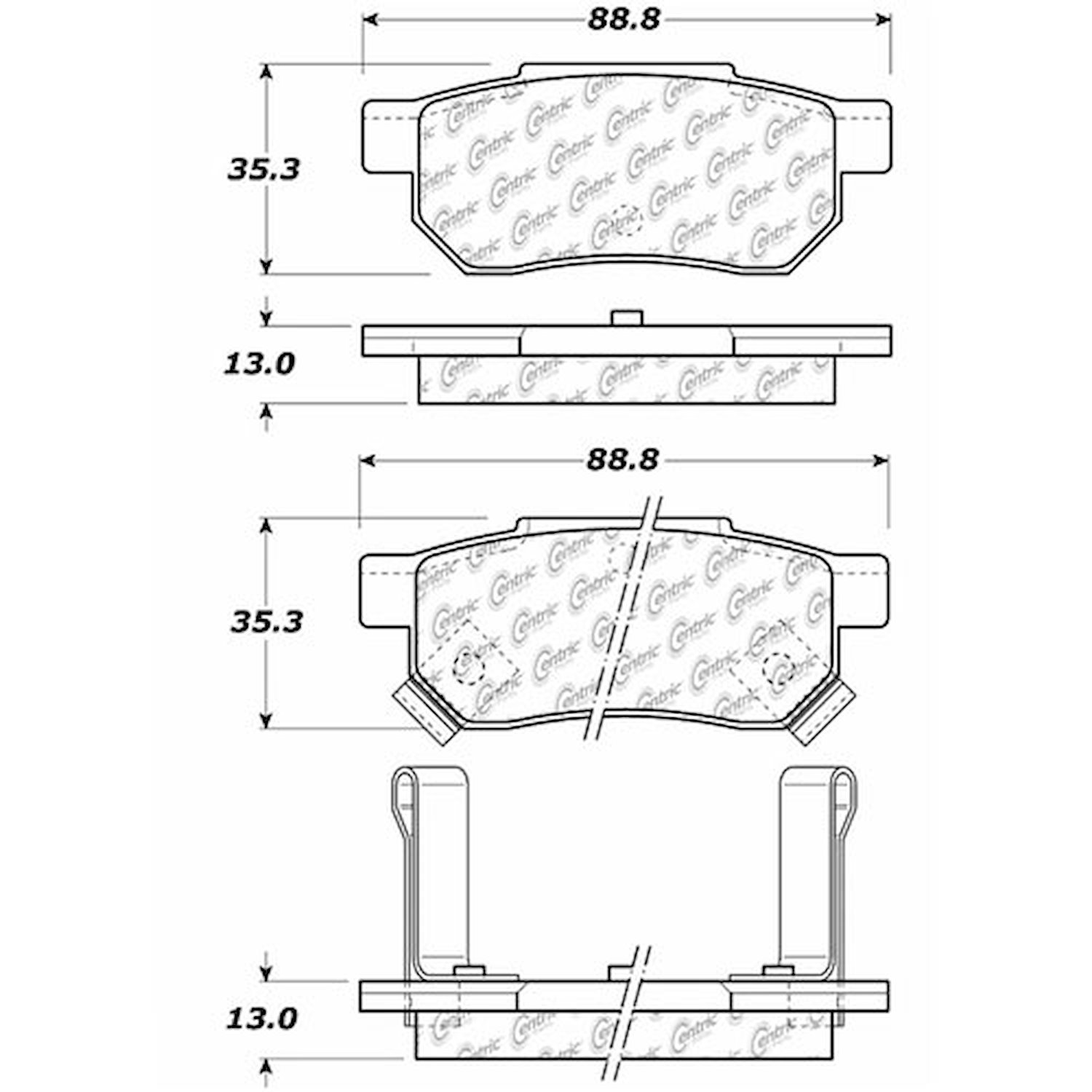 PosiQuiet Extended Wear 1988-2014 Acura Honda City Civic Civic del Sol CRX Fit Integra Prelude