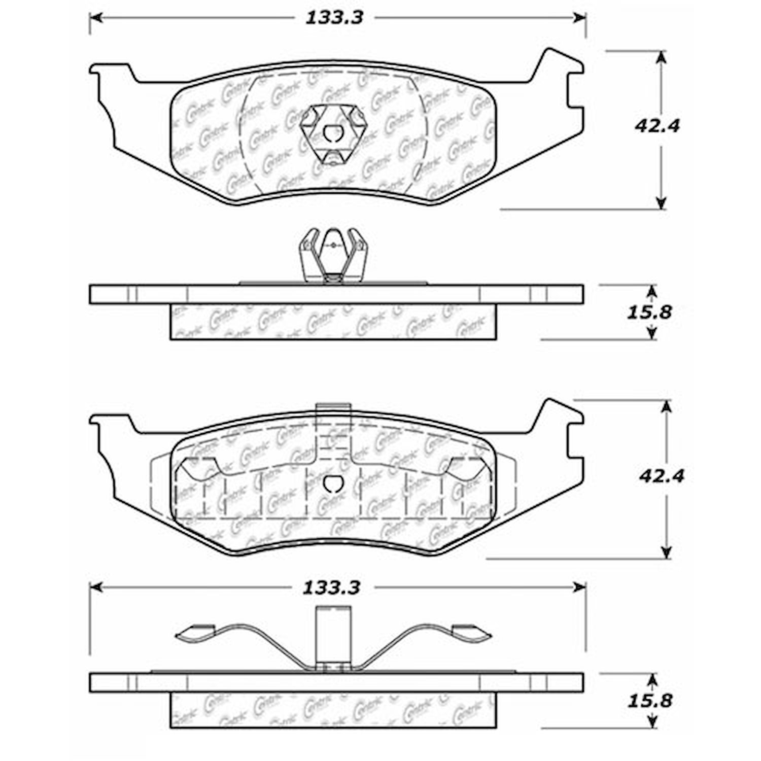 PosiQuiet Extended Wear 1989-2010 Chrysler Dodge Eagle Plymouth 300M Acclaim Breeze Cirrus Concorde