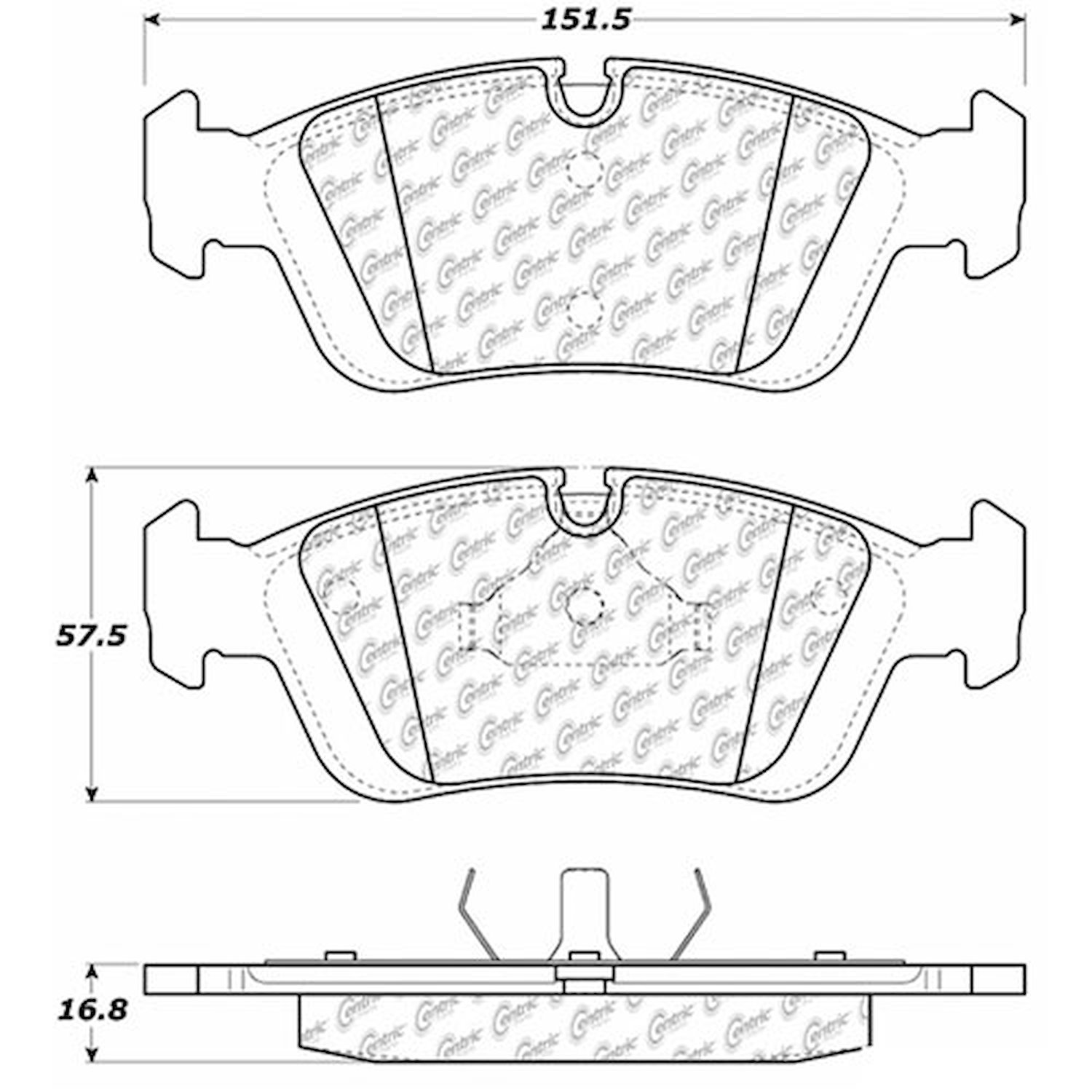 PosiQuiet Extended Wear 1994-2008 BMW 318i 318is 318ti 320i 323Ci 323i 323is 325Ci 325i 325is 325xi 328Ci 328i 328is Z3 Z4