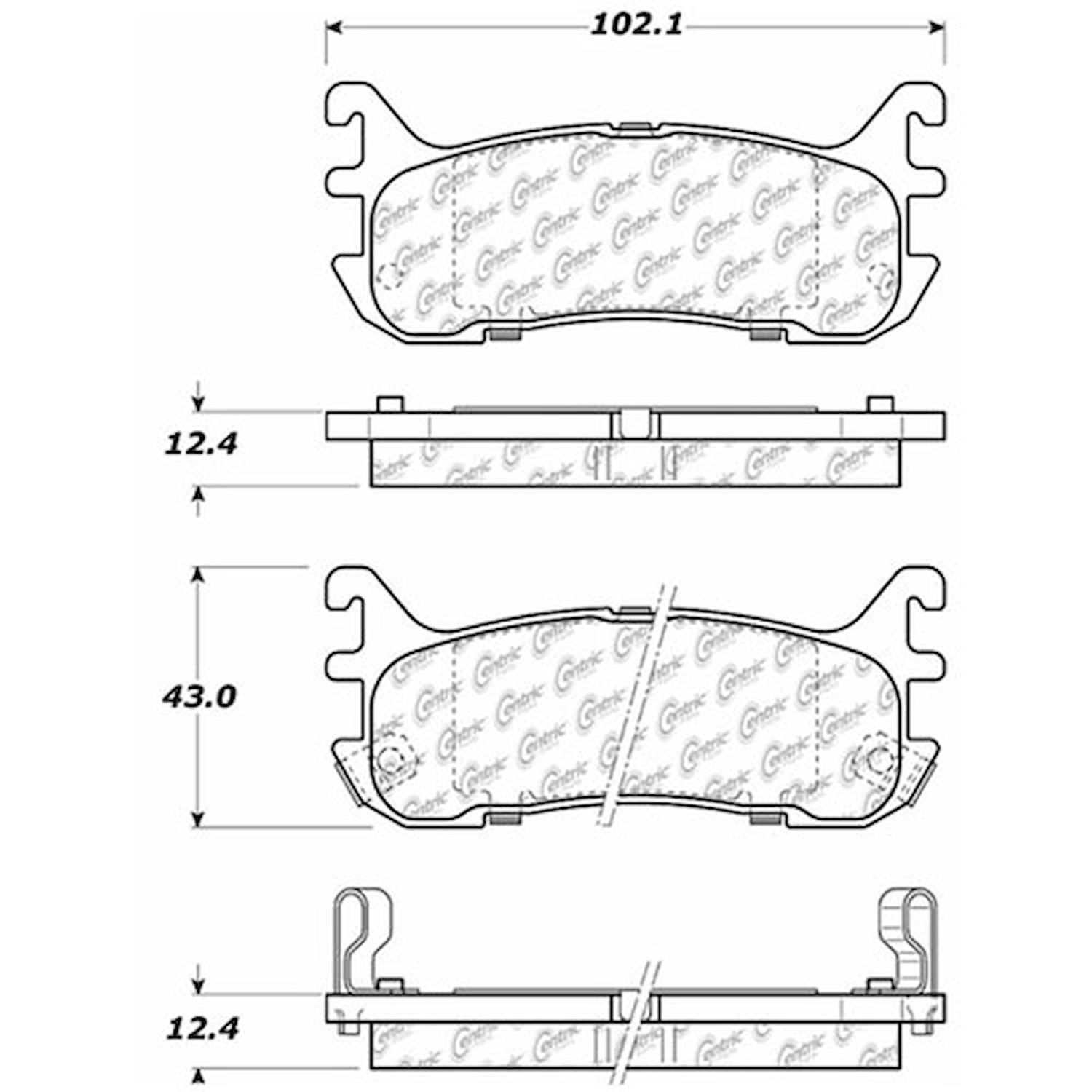 PosiQuiet Extended Wear 1994-2003 Ford Mazda Mercury Escort Miata Protege Tracer