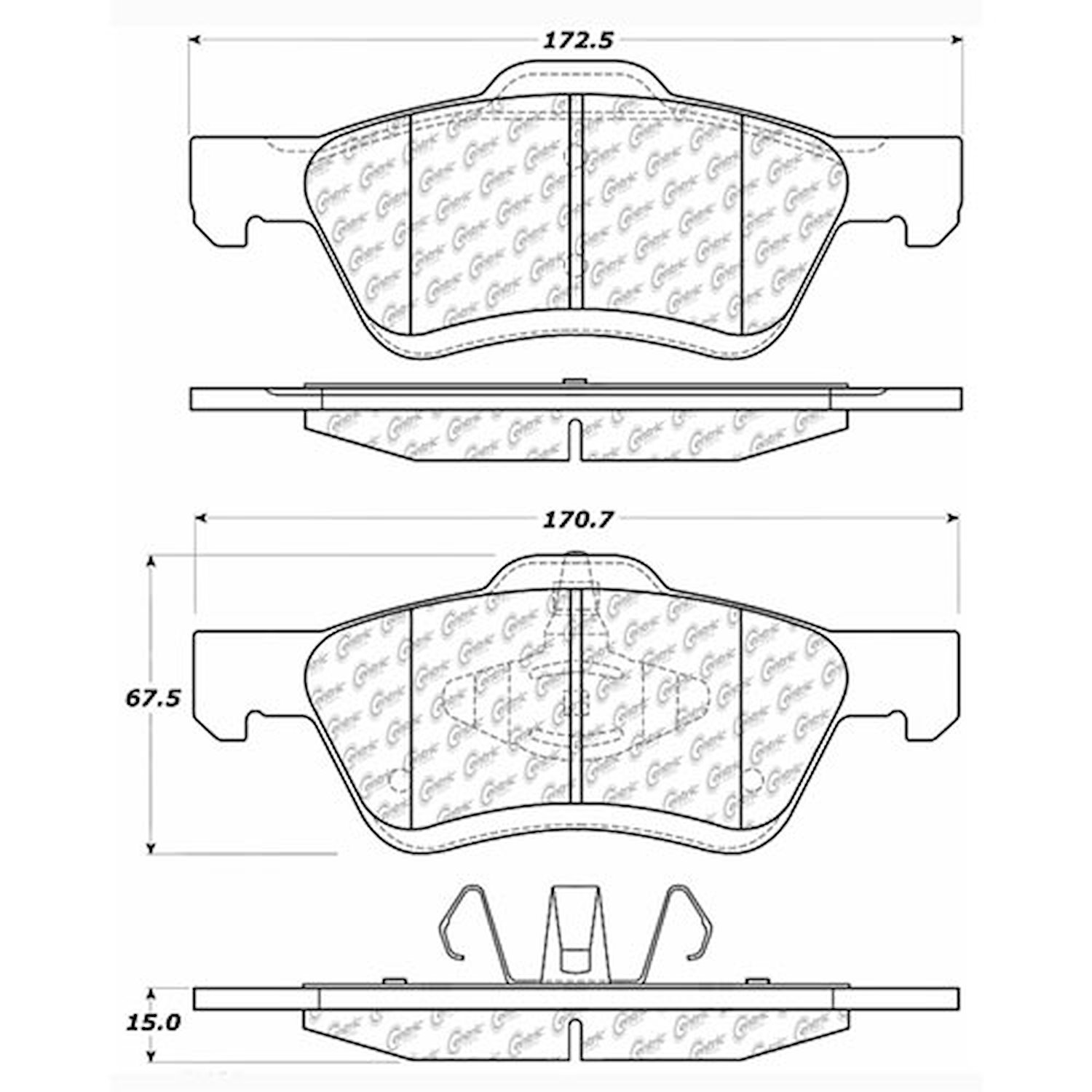 PosiQuiet Extended Wear 2004-2012 Ford Mazda Mercury Escape Mariner Tribute