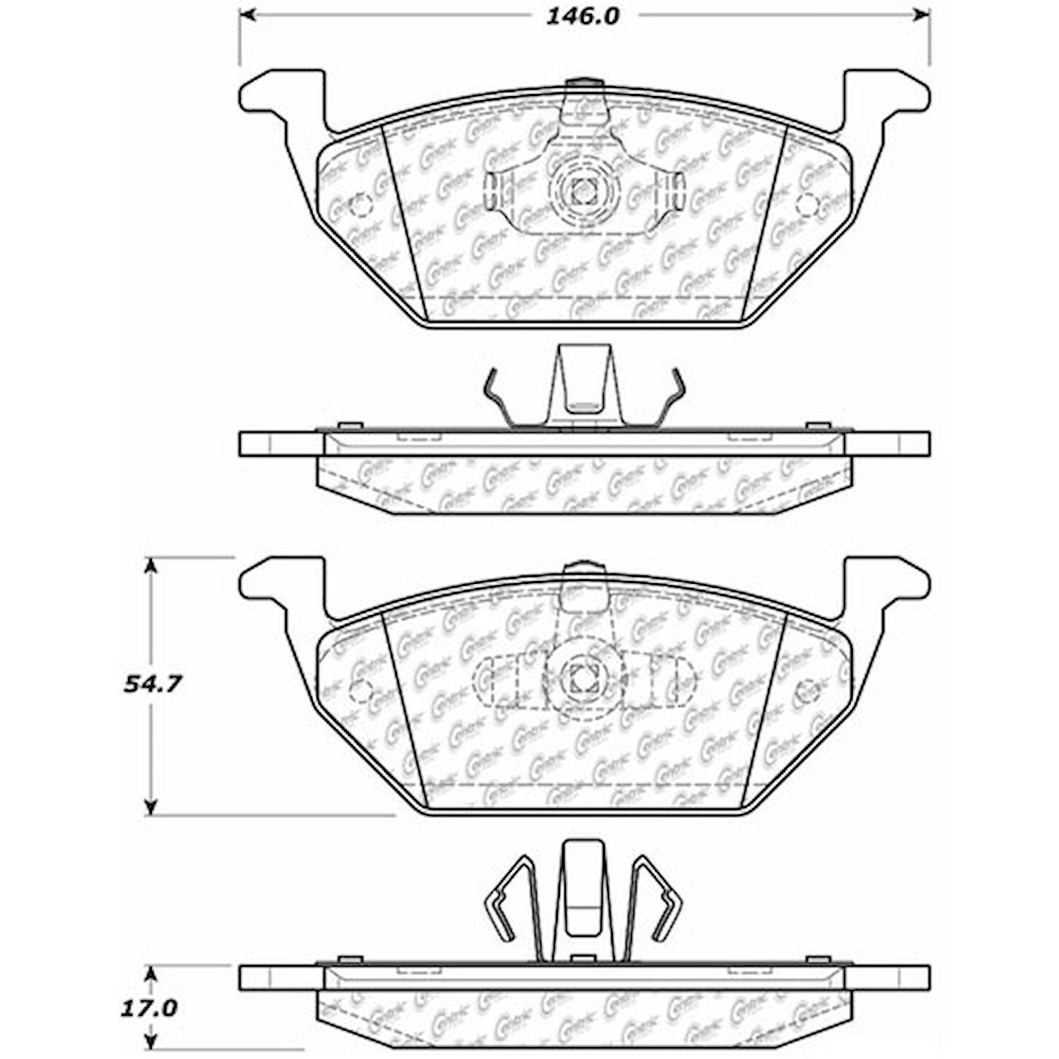 PosiQuiet Extended Wear 2004-2008 Ford Mazda Mercury Escape Mariner Tribute