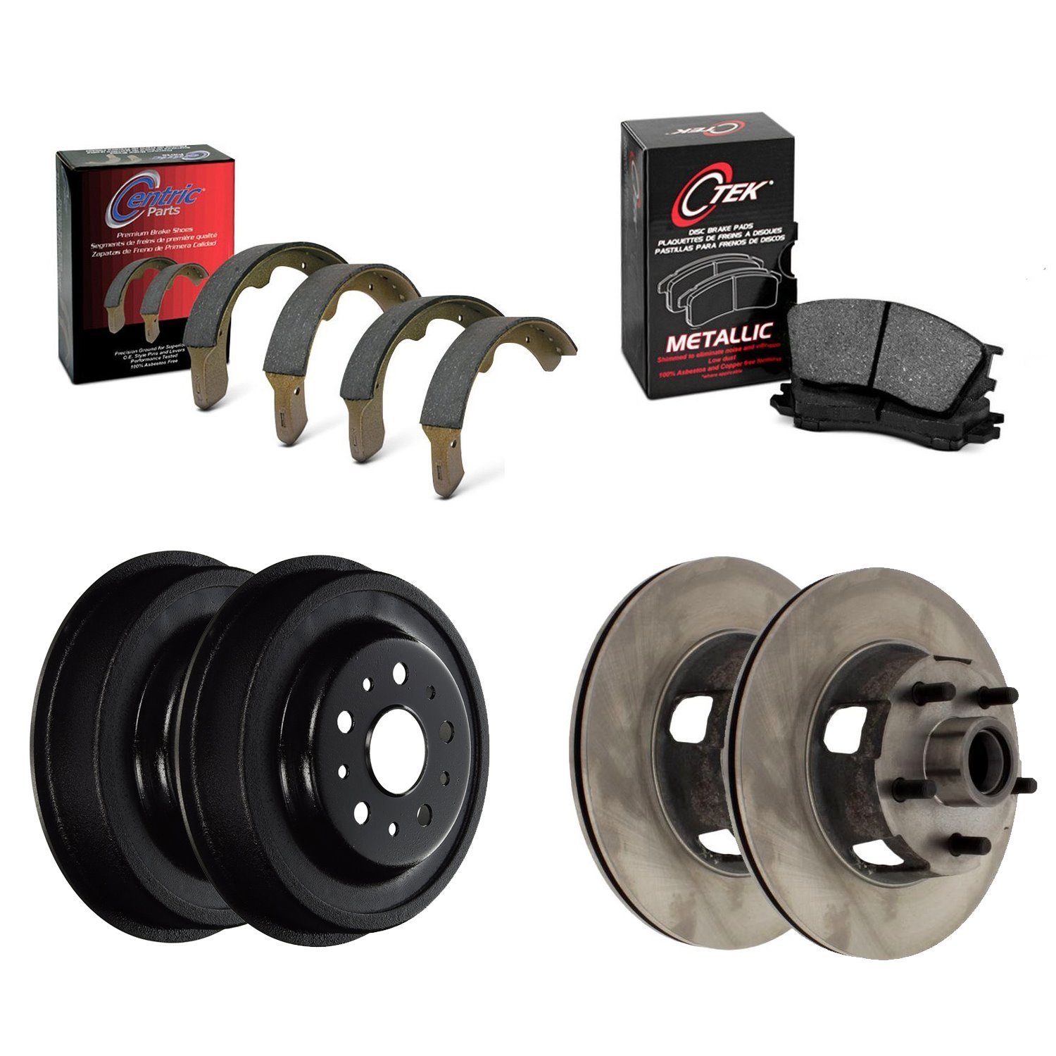 Centric Front Disc/Rear Drum Brake Kit for 1968-1973