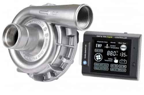EWP115 Electric Water Pump Aluminum Housing LCD EWP & Fan Digital Controller Combo Kit 12V