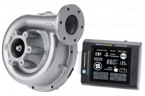 EWP130 Electric Water Pump Aluminum Housing LCD EWP & Fan Digital Controller Combo Kit 12V