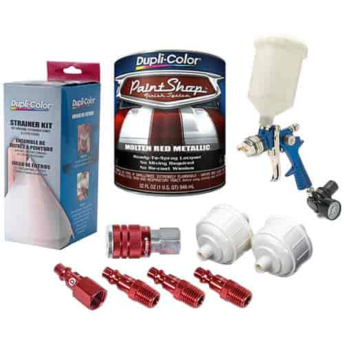 Paint Shop Kit Includes 1-Quart Molten Red Metallic Paint Shop Paint