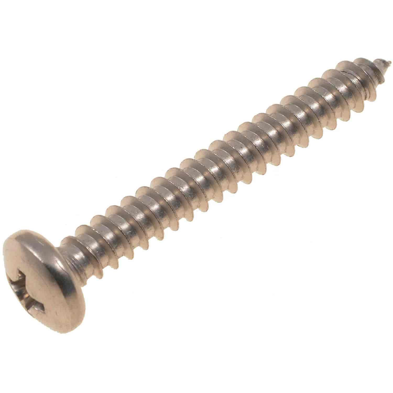 Self Tapping Screw-Stainless Steel-Pan Phillips Head-No. 10 x 1-1/2 In.