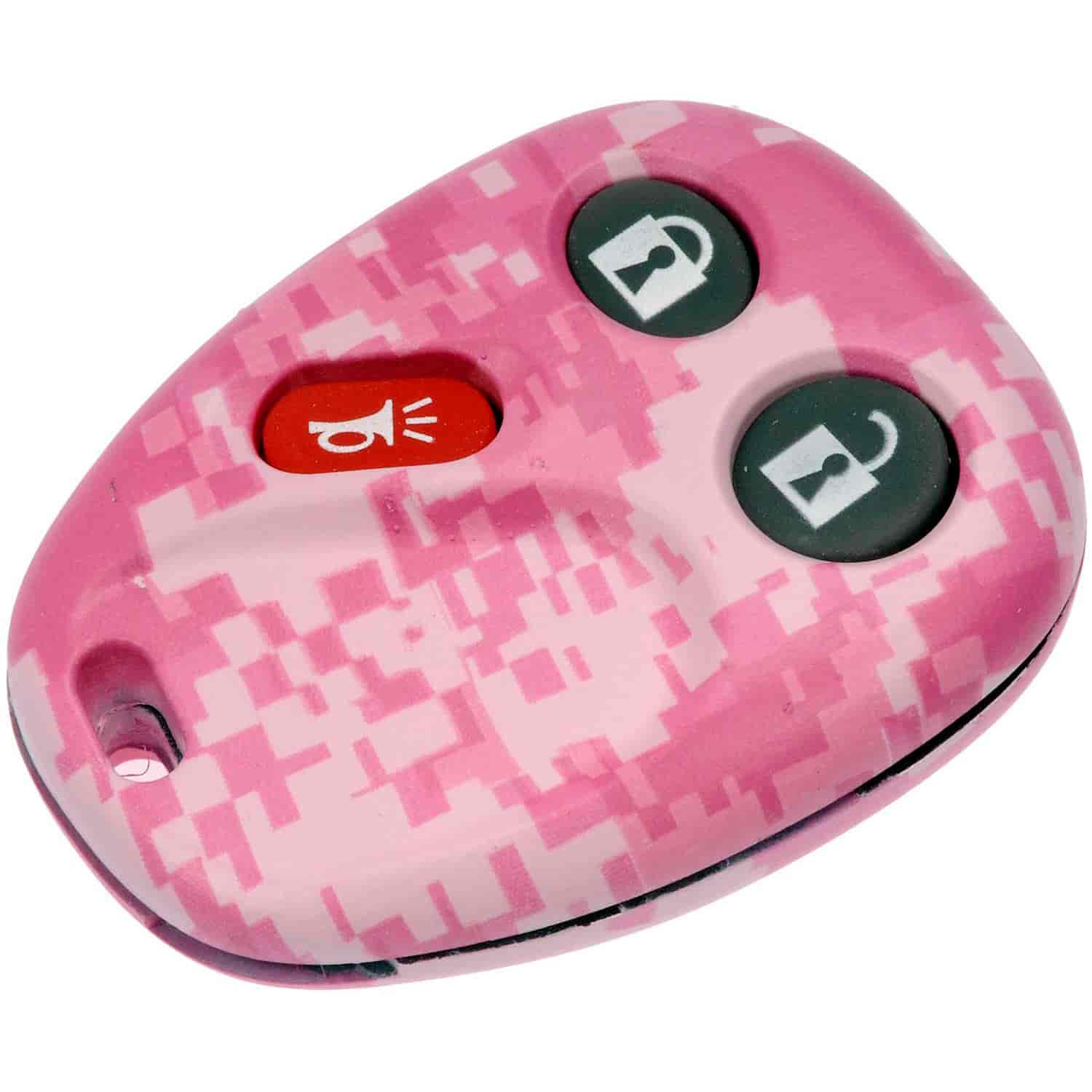 Keyless Remote Case Replacement Pink Digital Camouflage