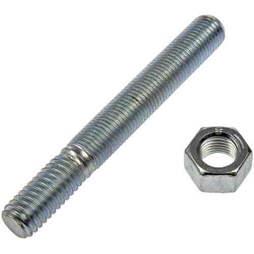 Double-Ended Steel Stud End 1: 3/8"-16 x 0.75"