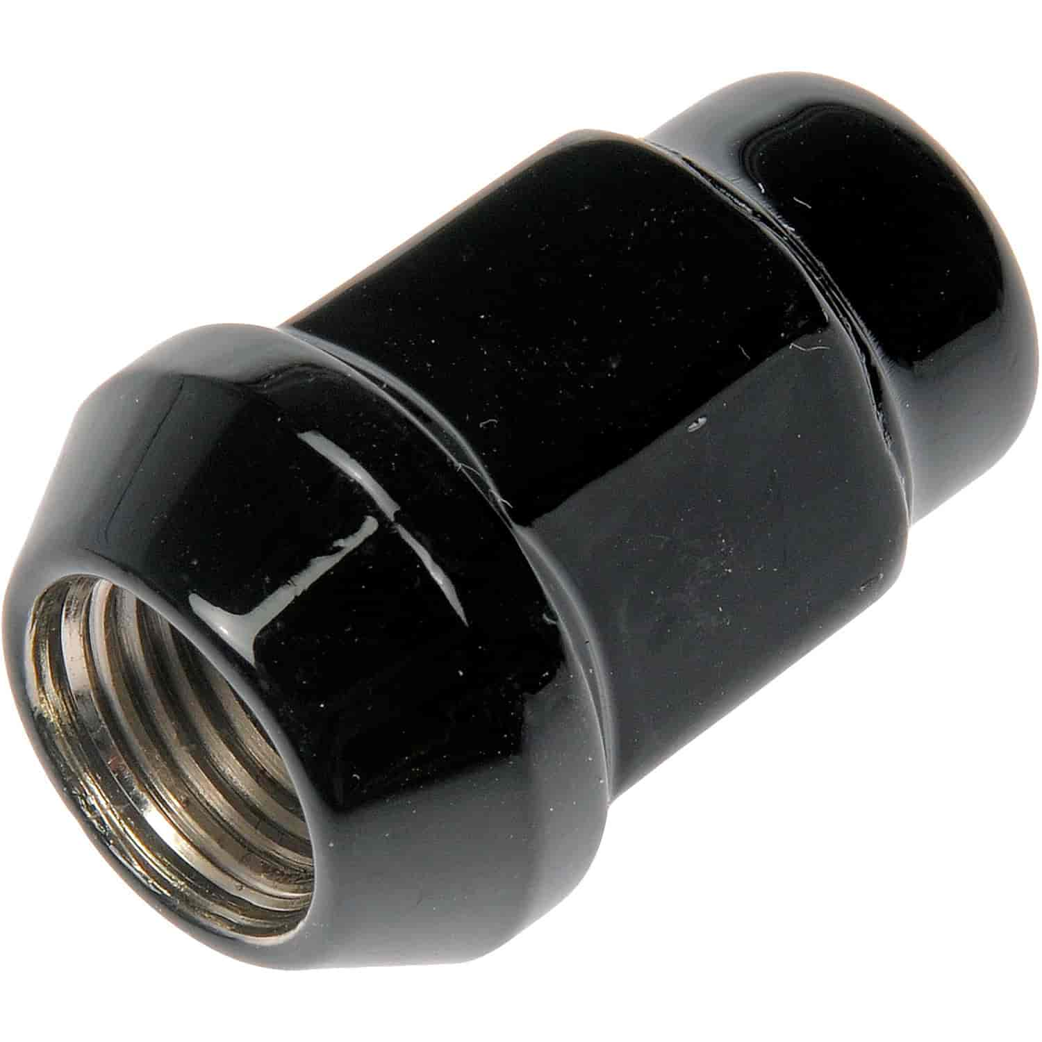 Black Bulge Seat Acorn Wheel Nut - 1/2-20