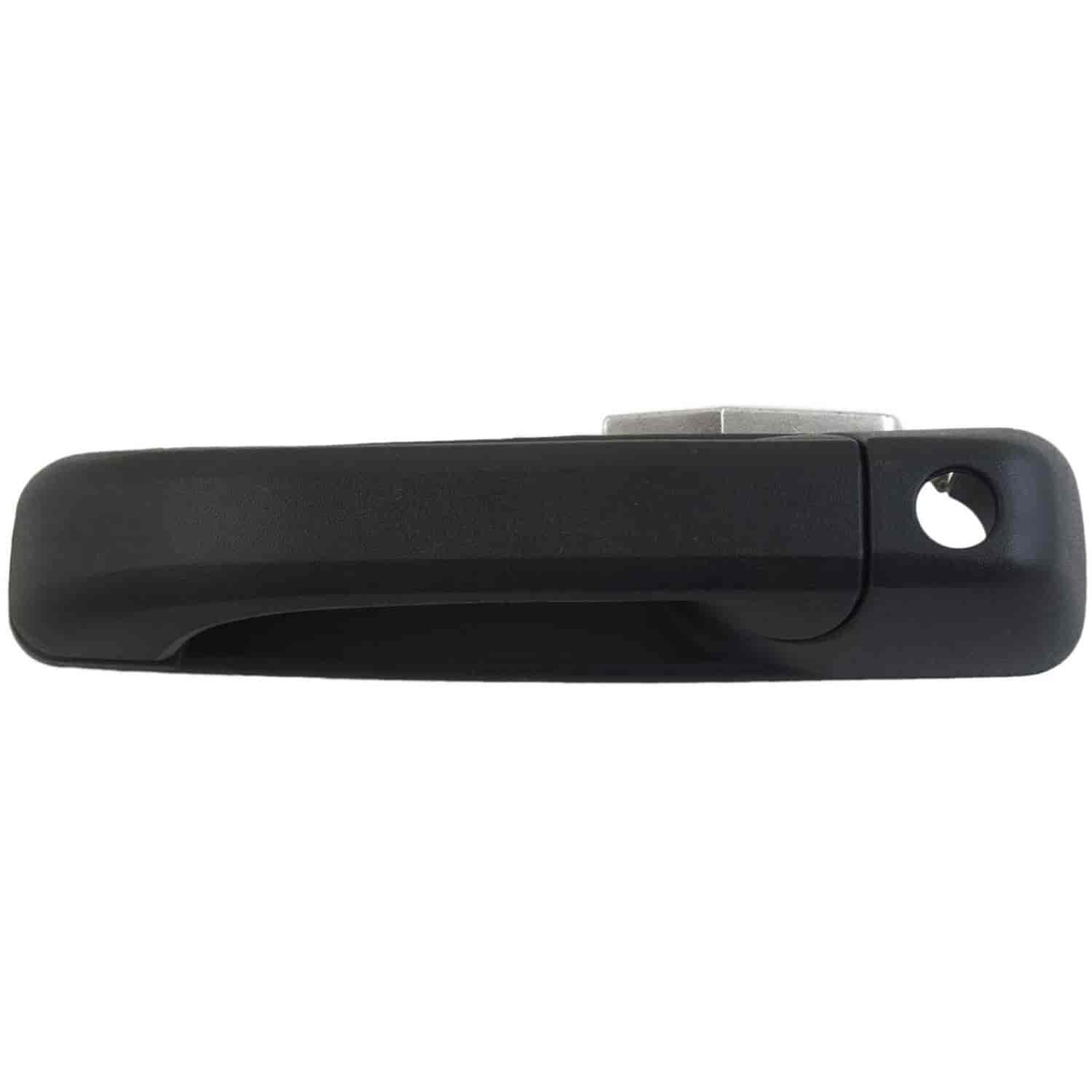 Exterior Door Handle Rear Left Black Smooth Finish