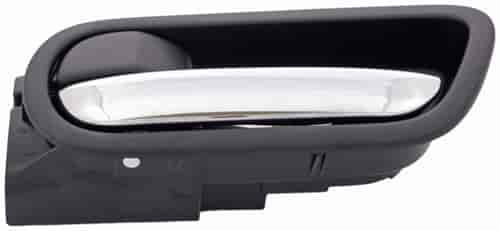 Interior Door Handle Rear Left Chrome Lever Black Housing