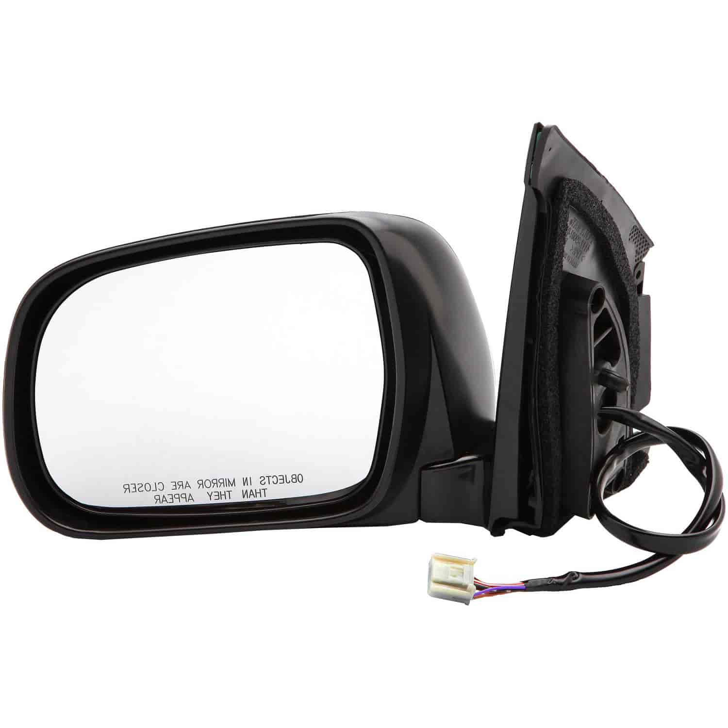 Side View Mirror - Left Power Heated without Memory without Dimming  Black