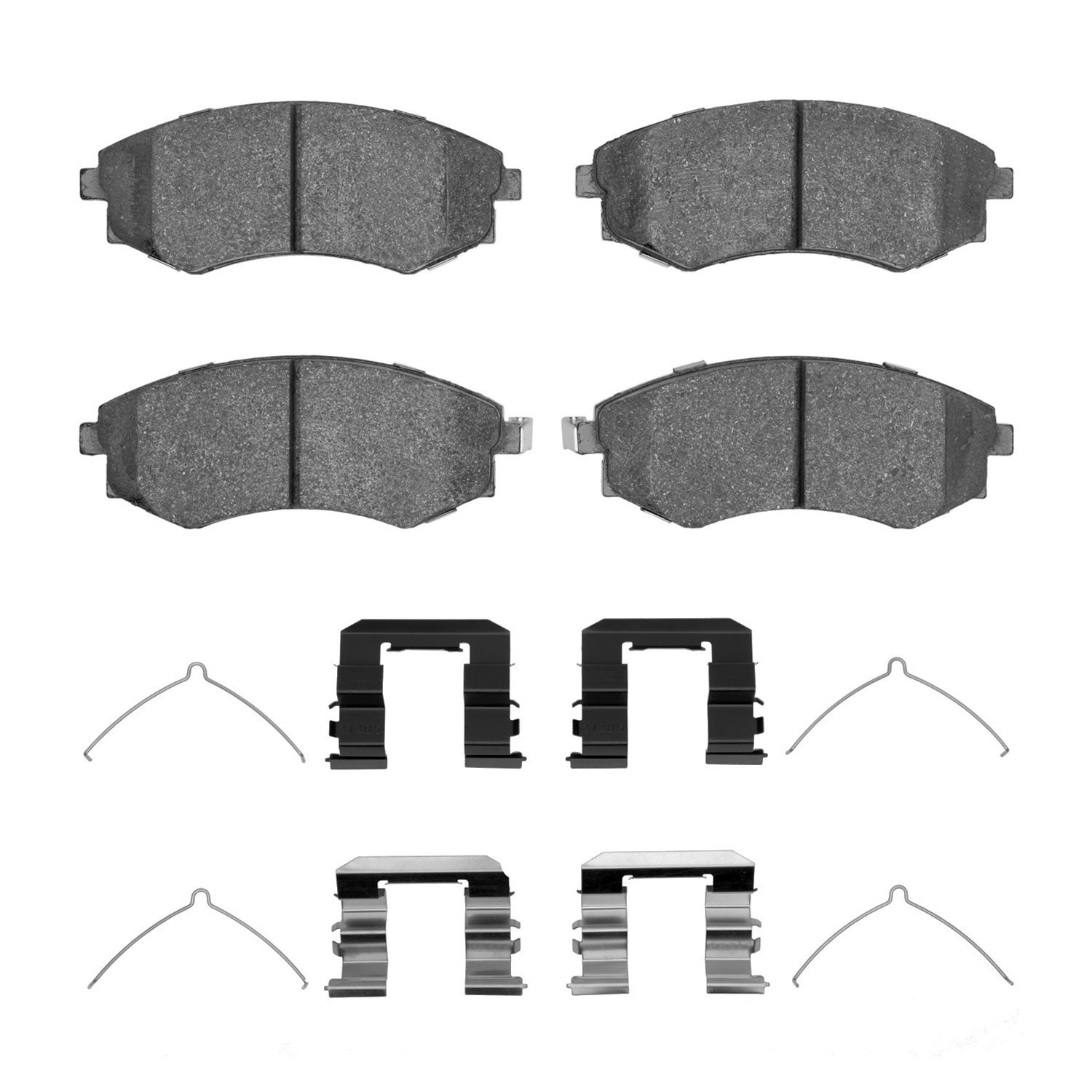 1115-0700-02 Active Performance Brake Pads & Hardware Kit, 1989-2003 Kia/Hyundai/Genesis, Position: Front