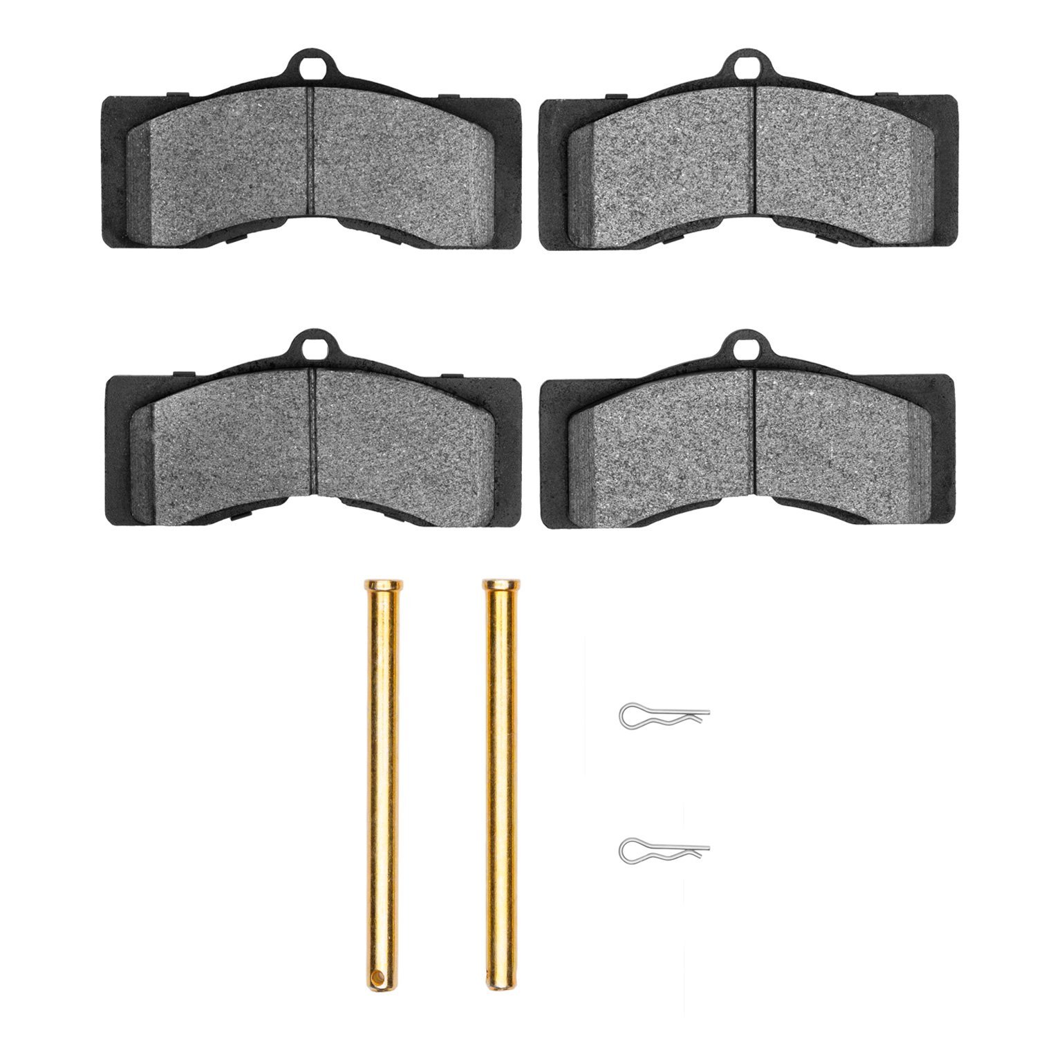 1214-0008-01 Heavy-Duty Brake Pads & Hardware Kit, 1963-1982 GM, Position: Rear,Front