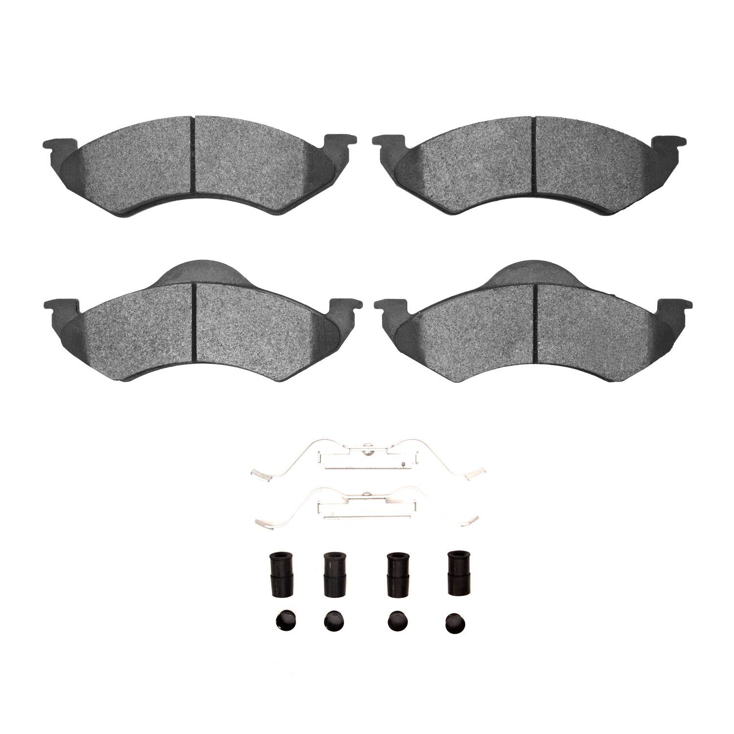 1214-0820-01 Heavy-Duty Brake Pads & Hardware Kit, 2000-2002 Mopar, Position: Front